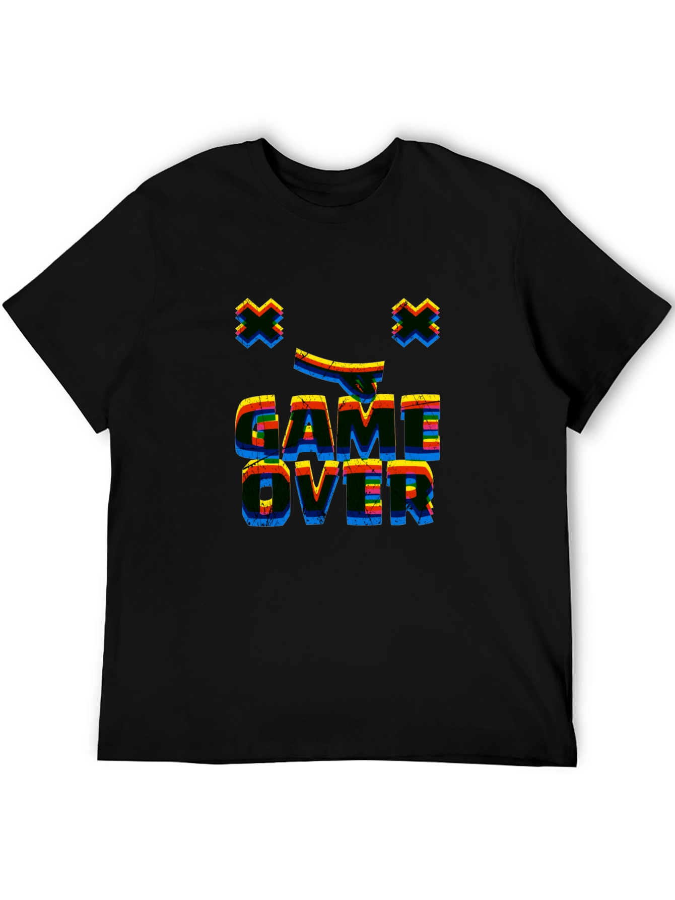 Game Over Retro Graphic Black T-Shirt
