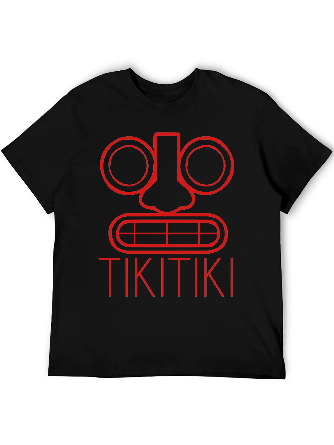 Tiki Face Graphic Tee - Black