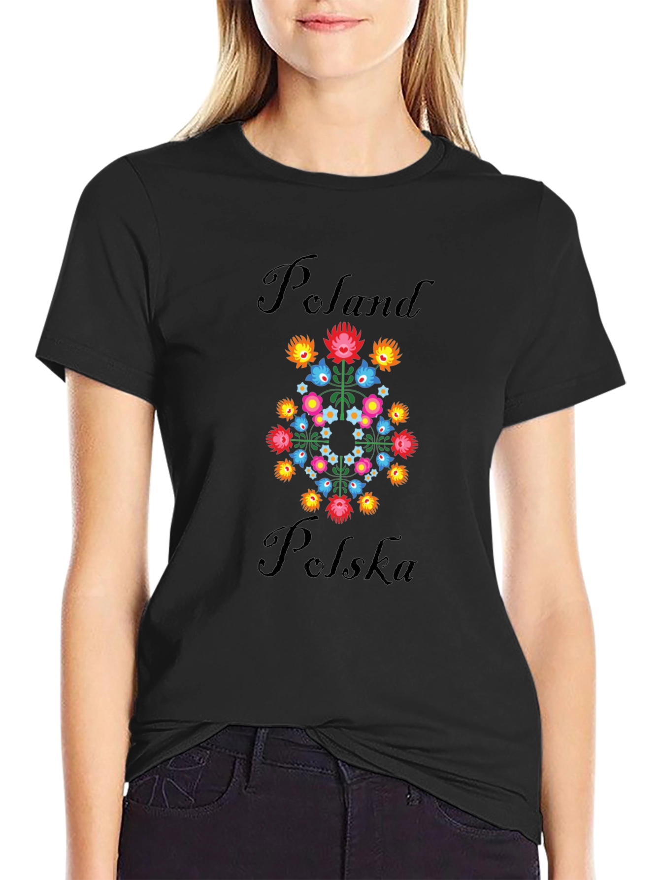 Poland Polska Floral T-Shirt
