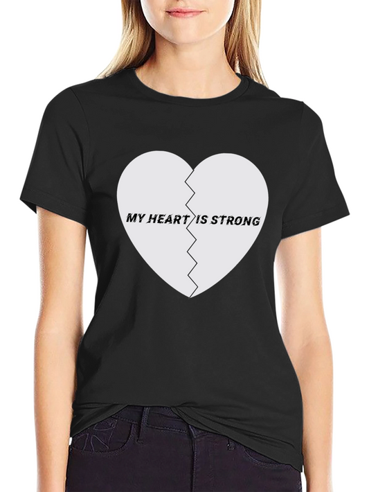 My Heart Is Strong Graphic Tee - Black