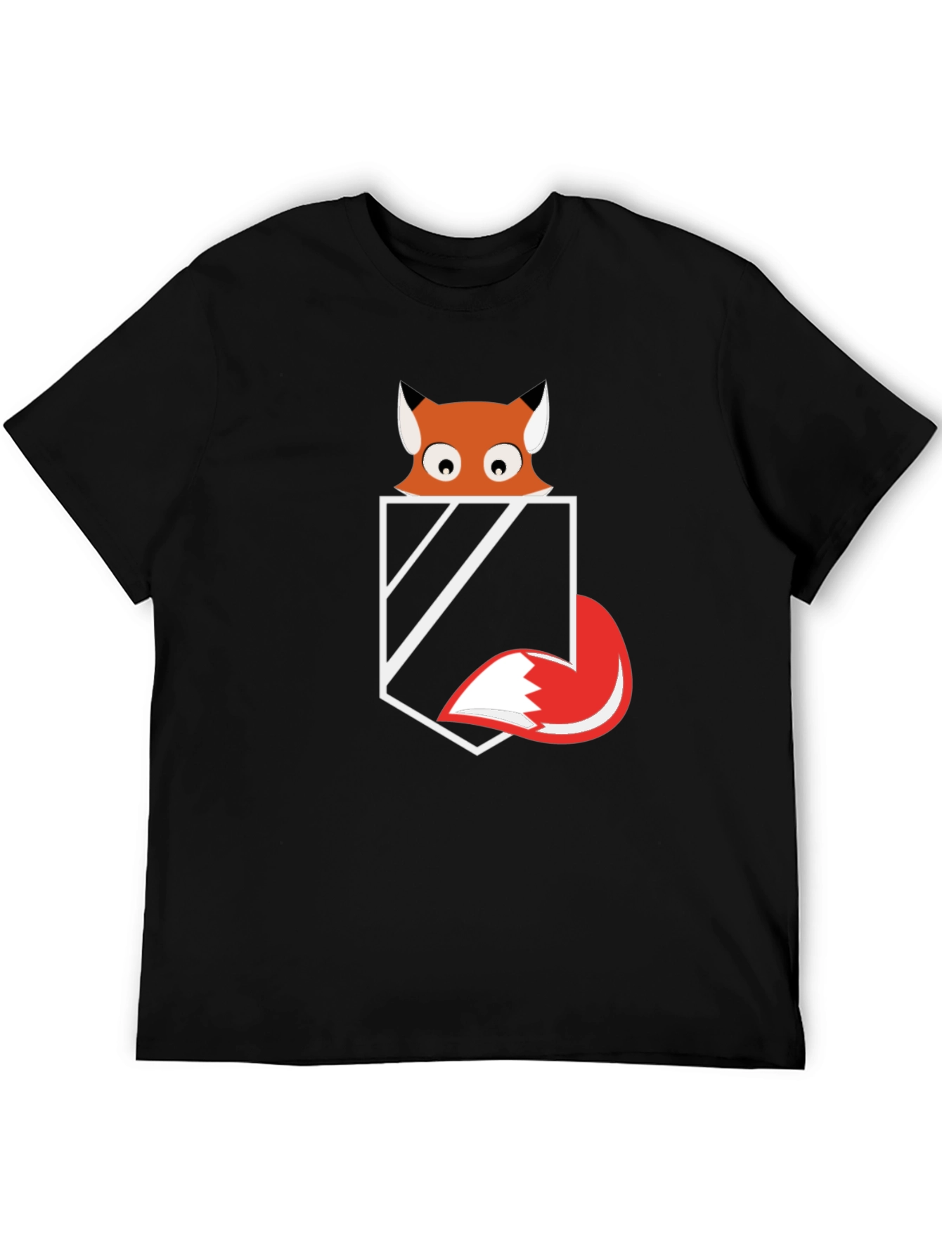 Fox Pocket Graphic Tee - Mens Black T-Shirt