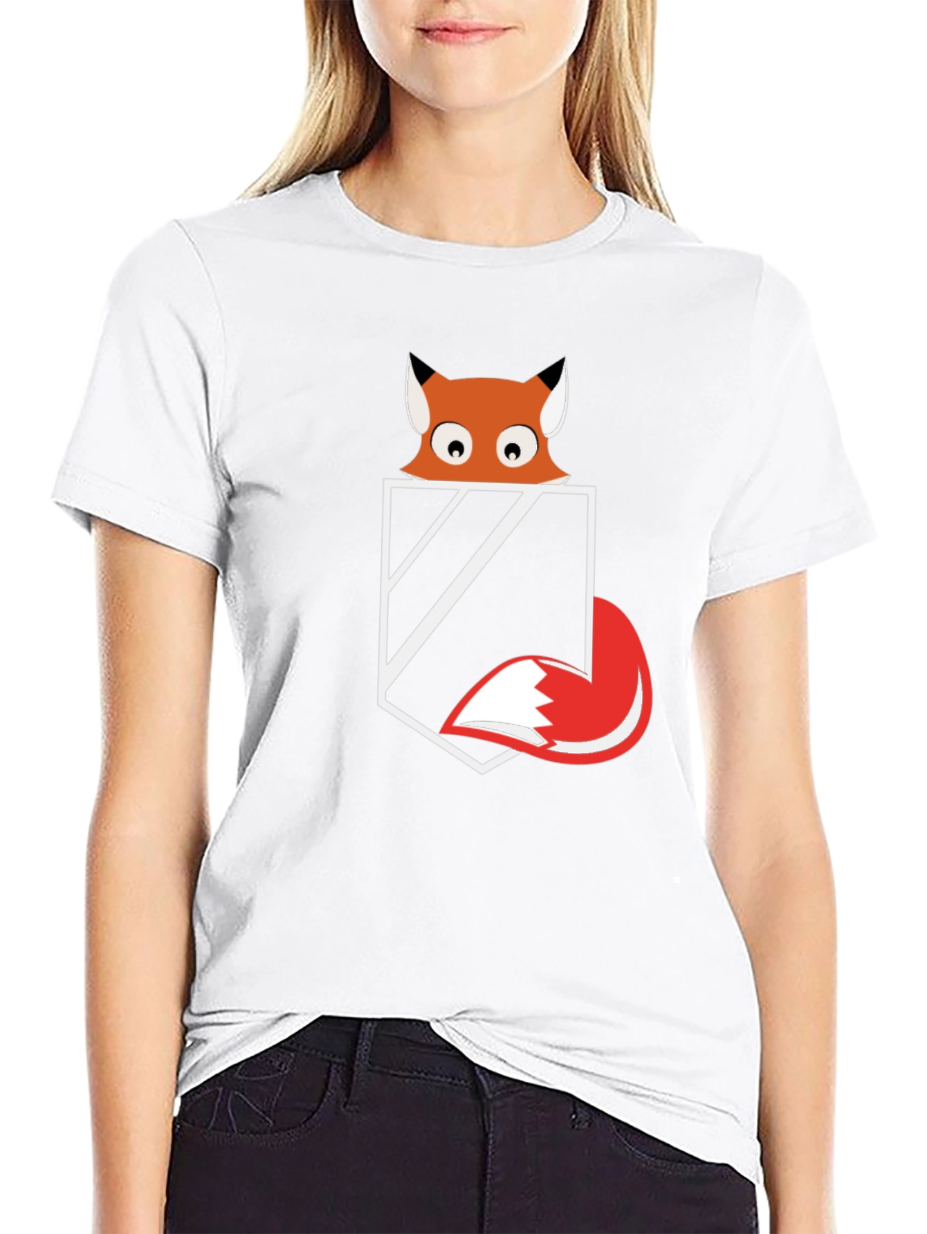 Fox Pocket Graphic Tee - Mens Black T-Shirt