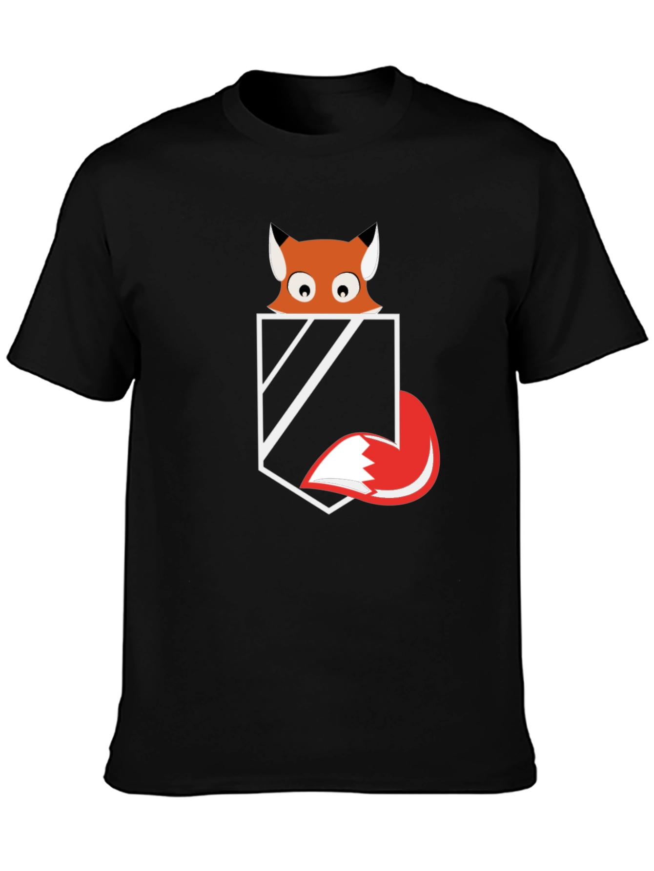 Fox Pocket Graphic Tee - Mens Black T-Shirt
