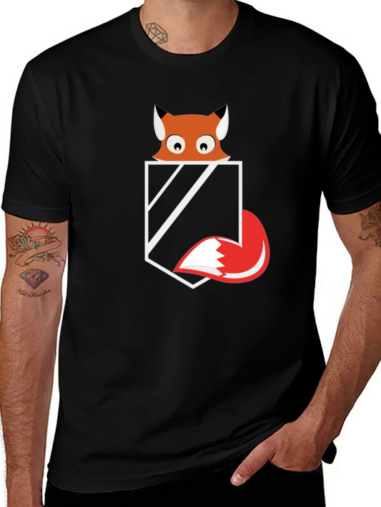 Fox Pocket Graphic Tee - Mens Black T-Shirt