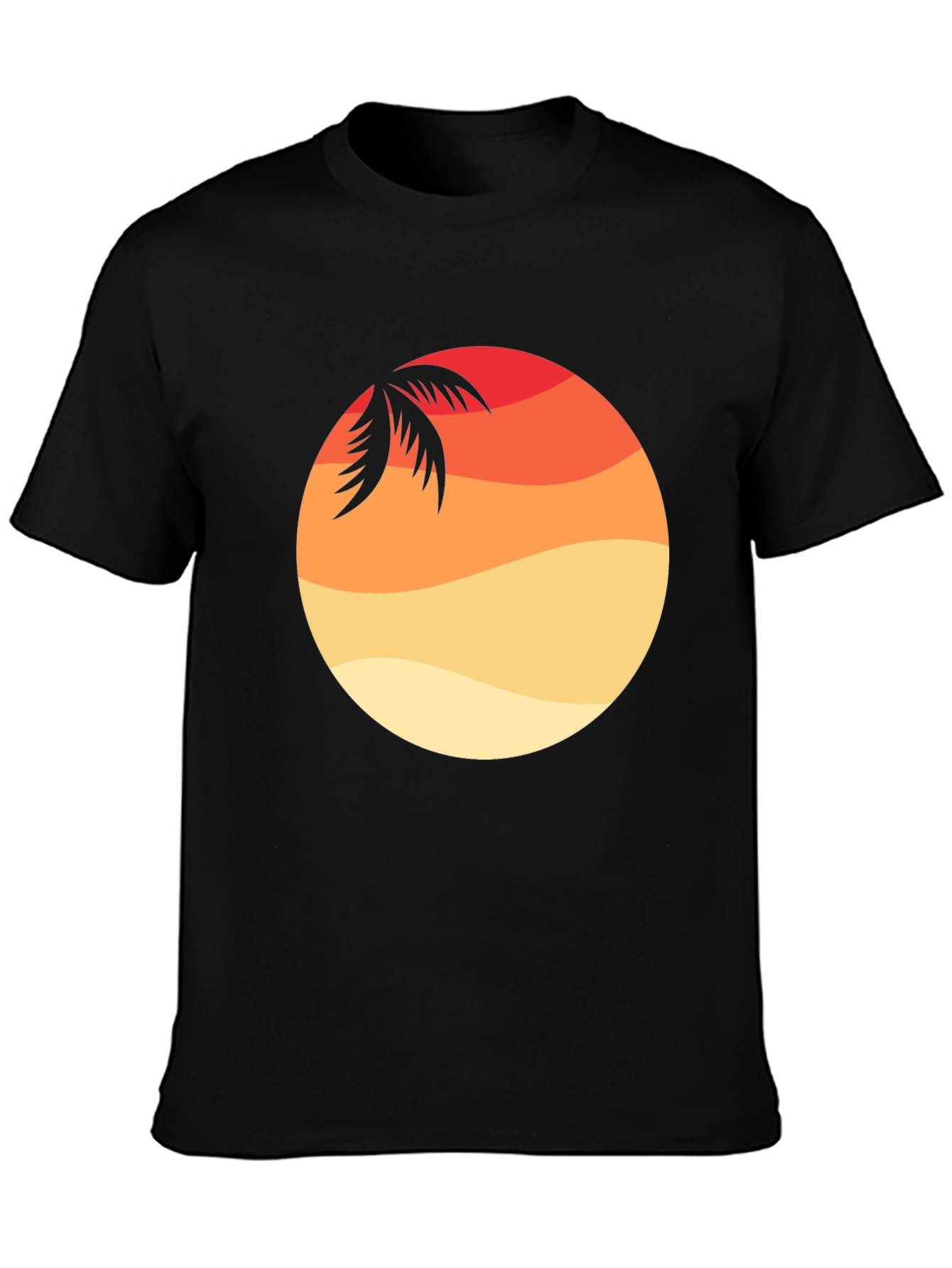 Sunset Palm Graphic Tee - Casual Style
