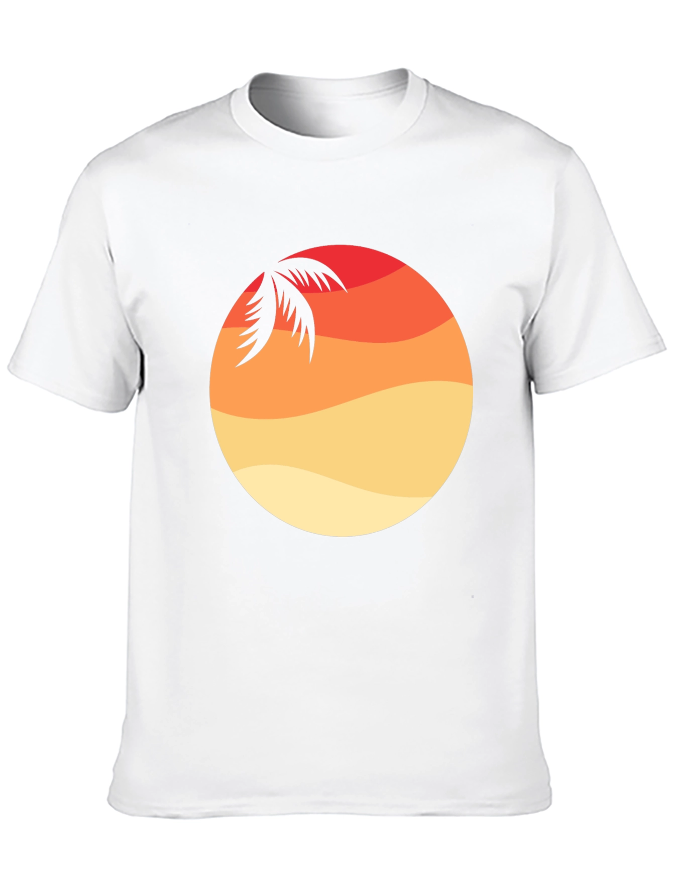 Sunset Palm Graphic Tee - Casual Style