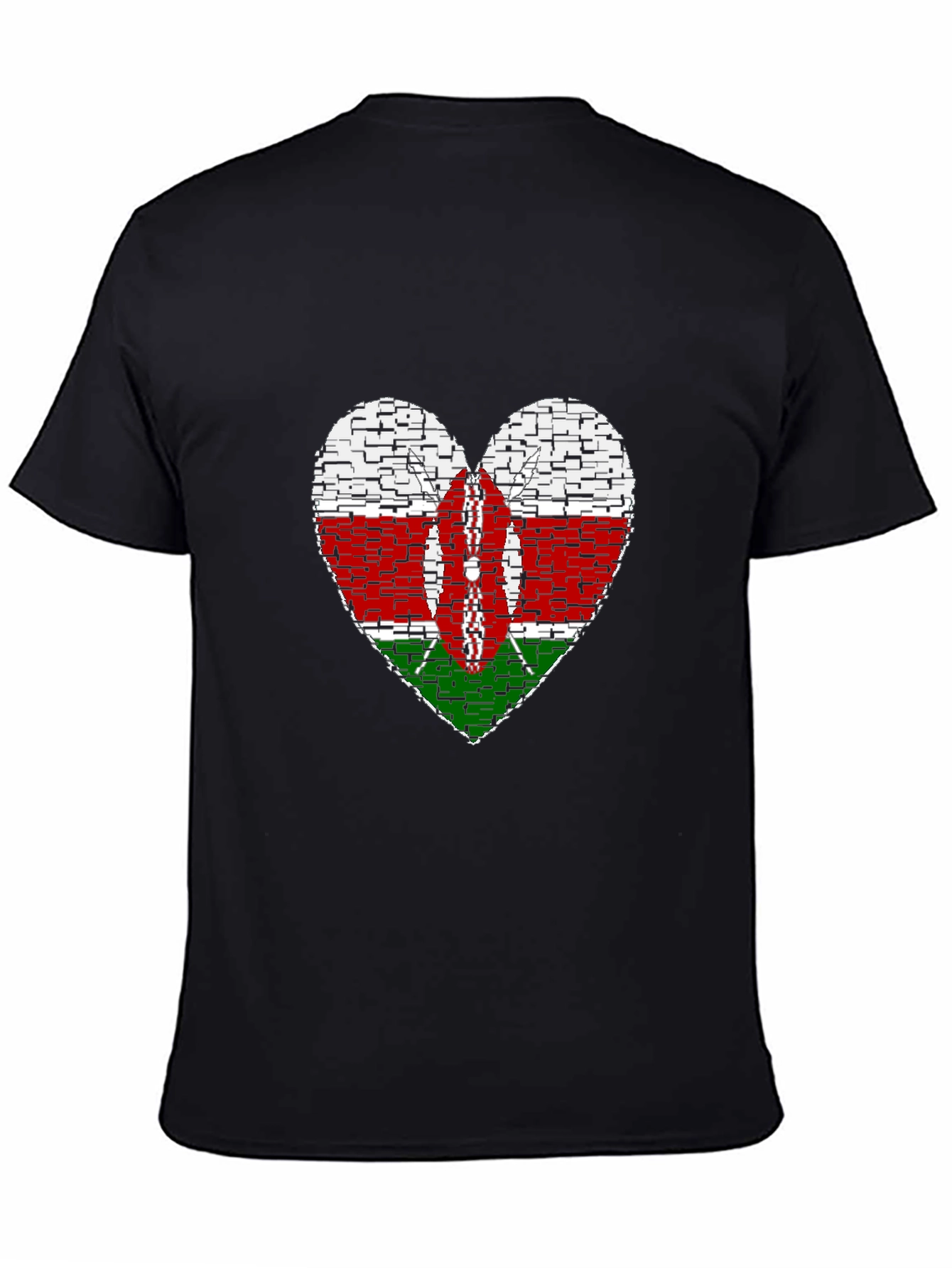 Kenya Heart Flag T-Shirt - Show Your Pride!