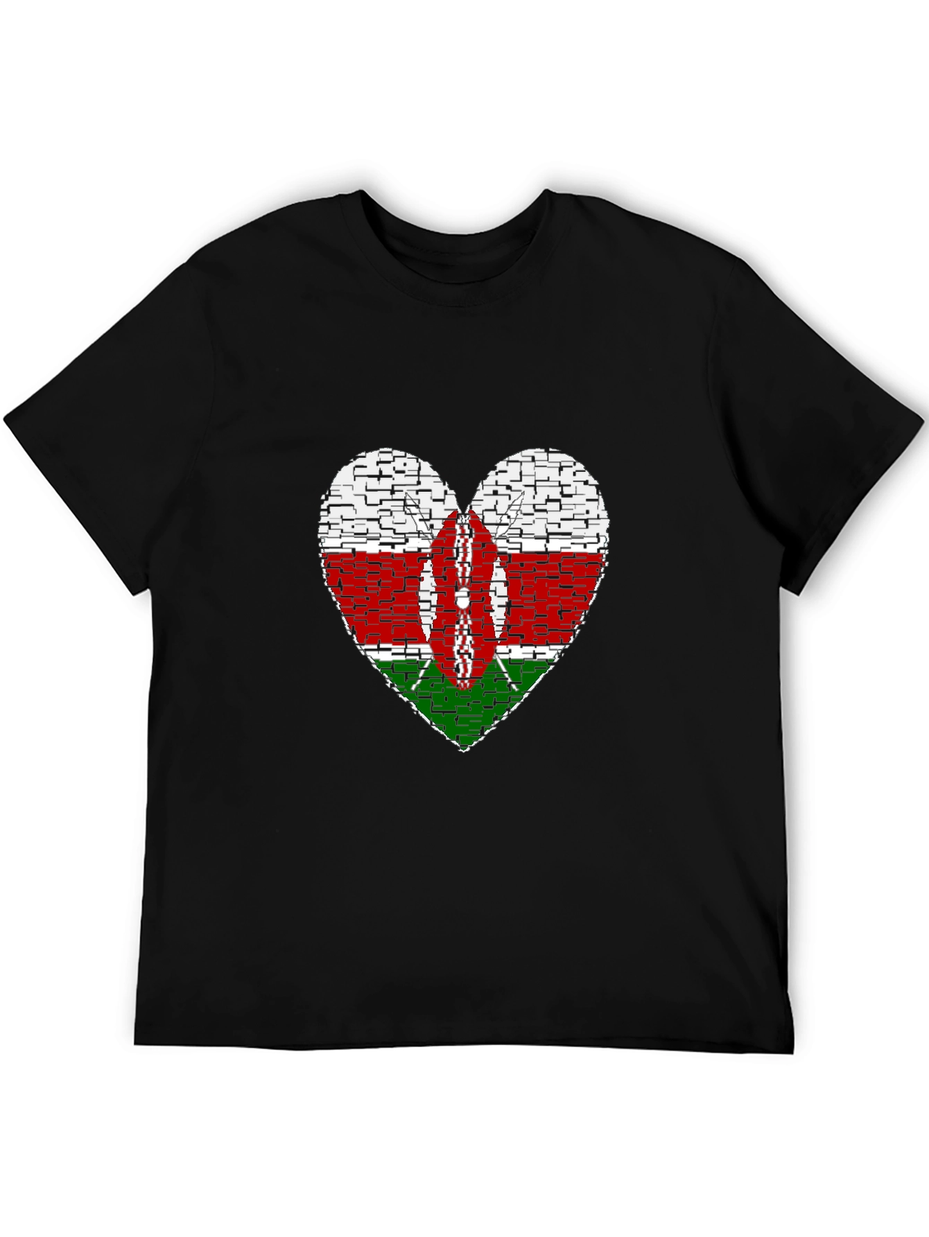 Kenya Heart Flag T-Shirt - Show Your Pride!