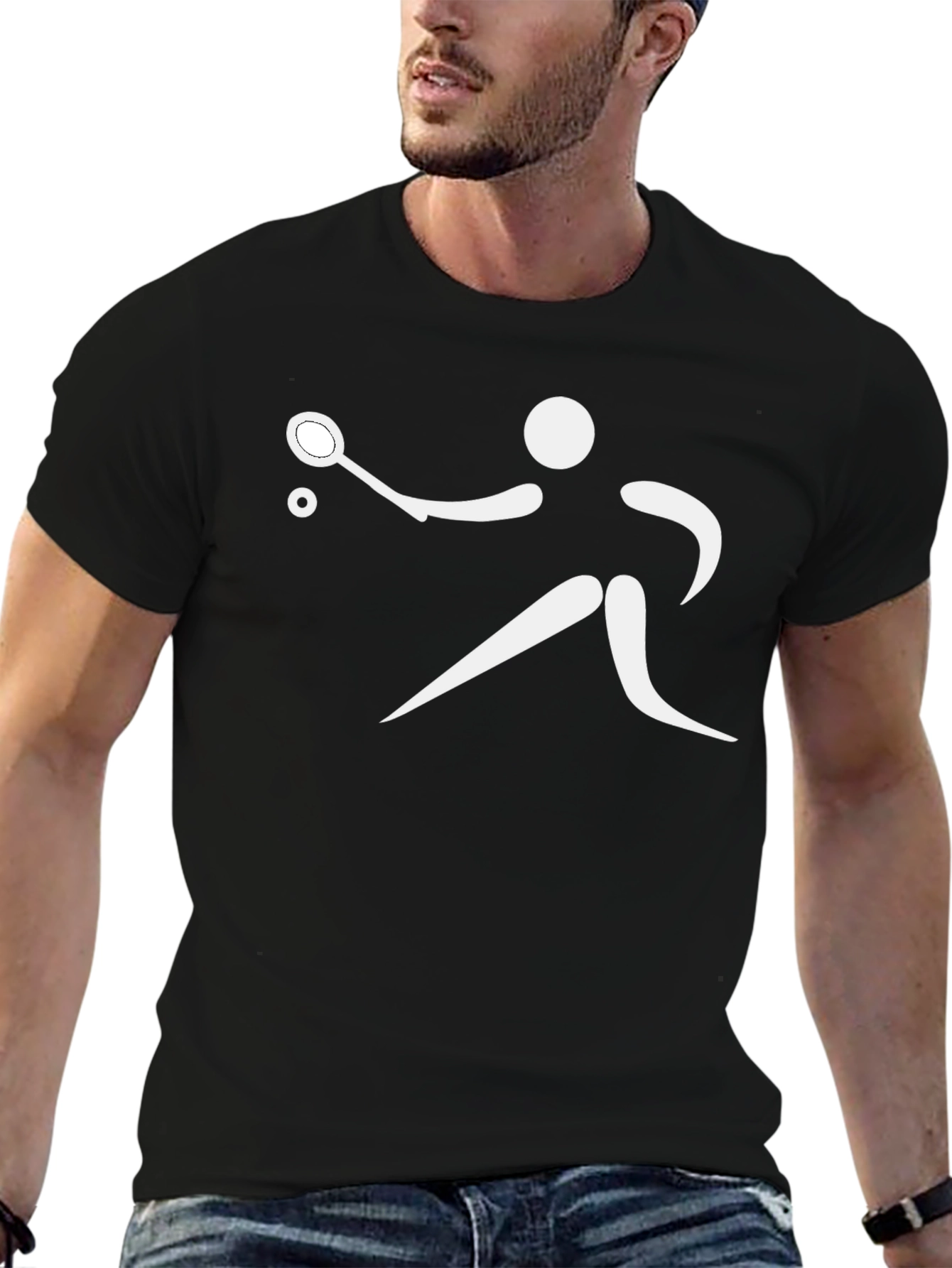 Table Tennis T-Shirt - Black Graphic Tee