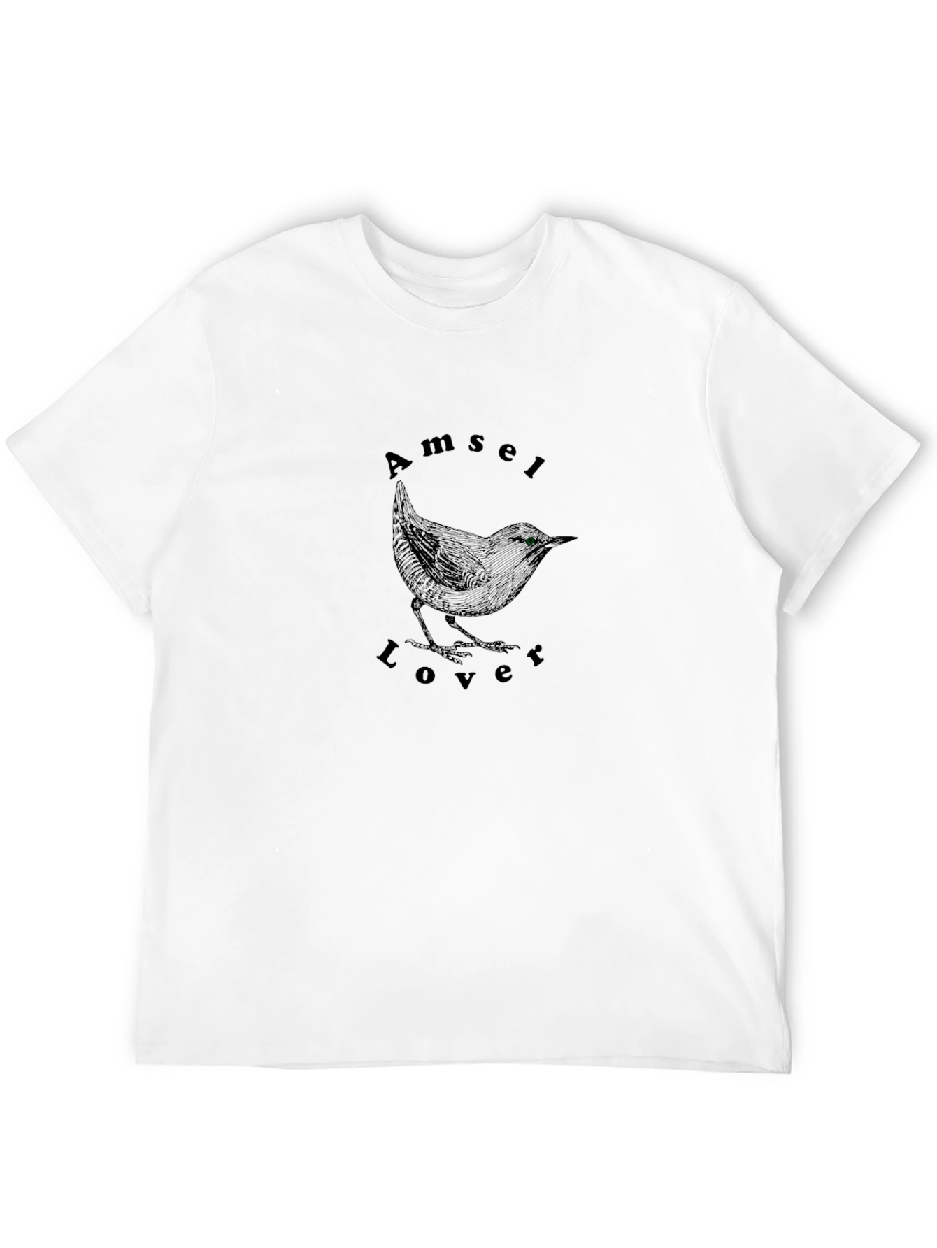Amsel Lover Graphic Tee - Black Bird Design