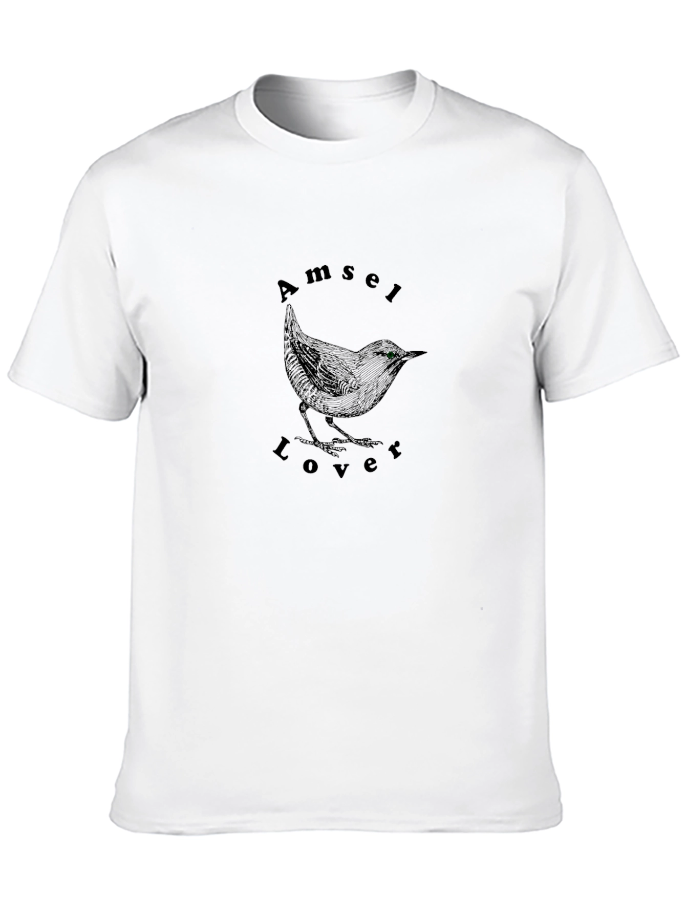 Amsel Lover Graphic Tee - Black Bird Design