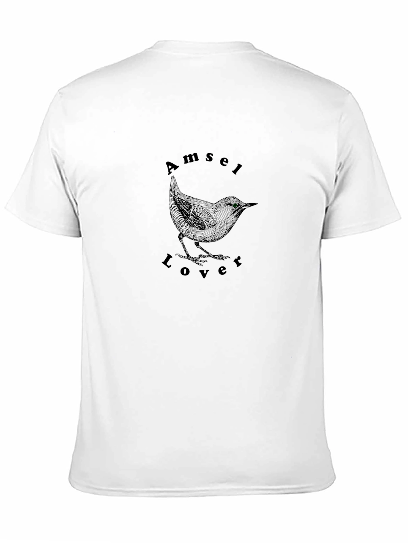 Amsel Lover Graphic Tee - Black Bird Design
