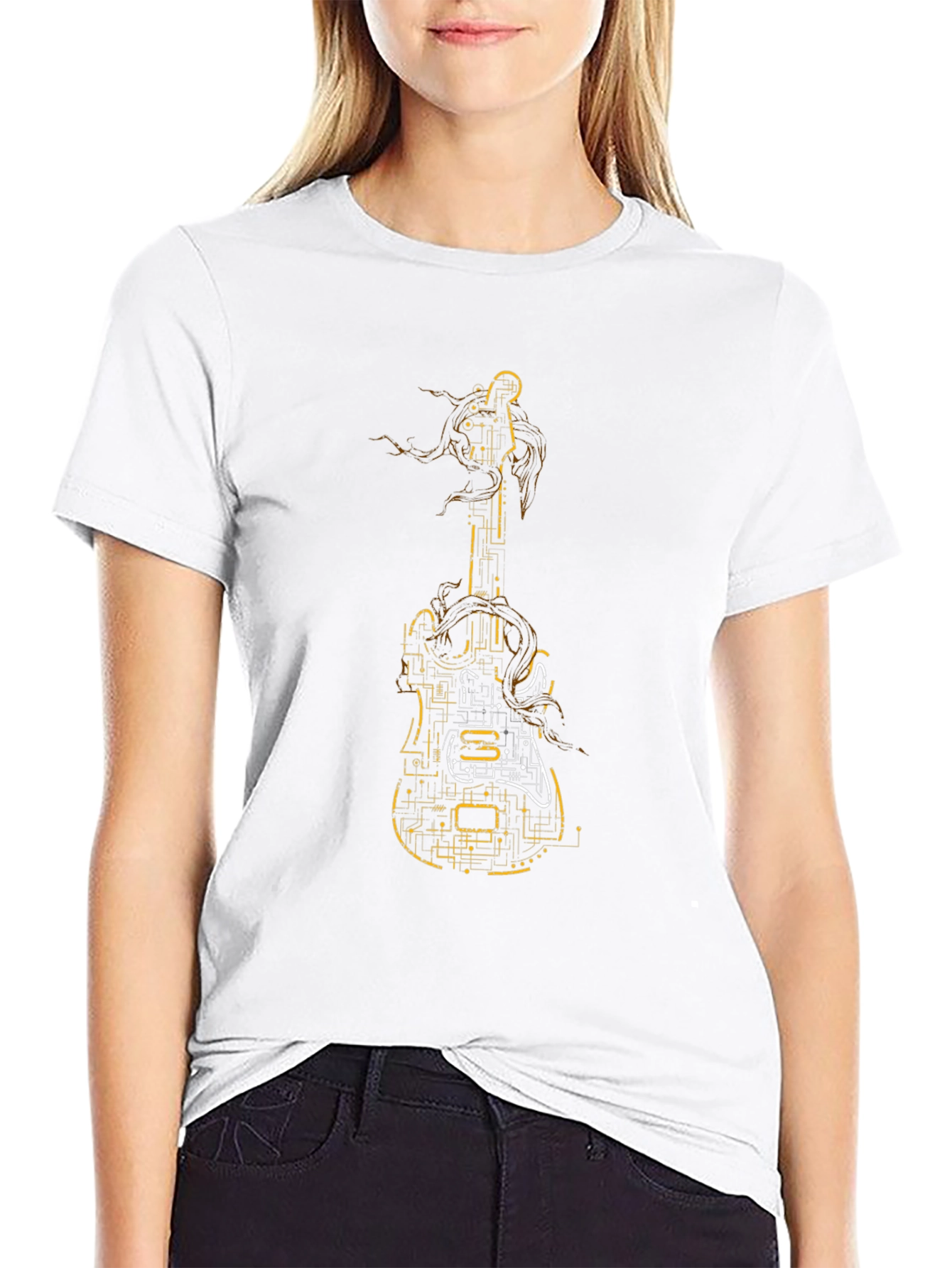 Electric Guitar Circuit Black T-Shirt