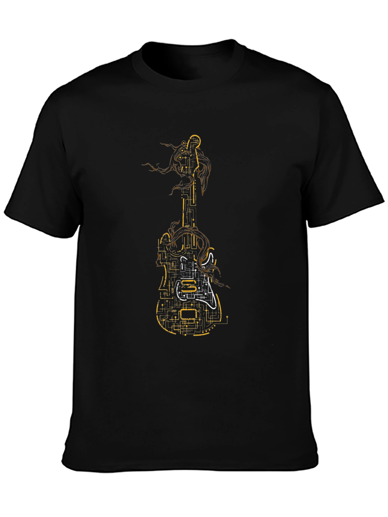 Electric Guitar Circuit Black T-Shirt