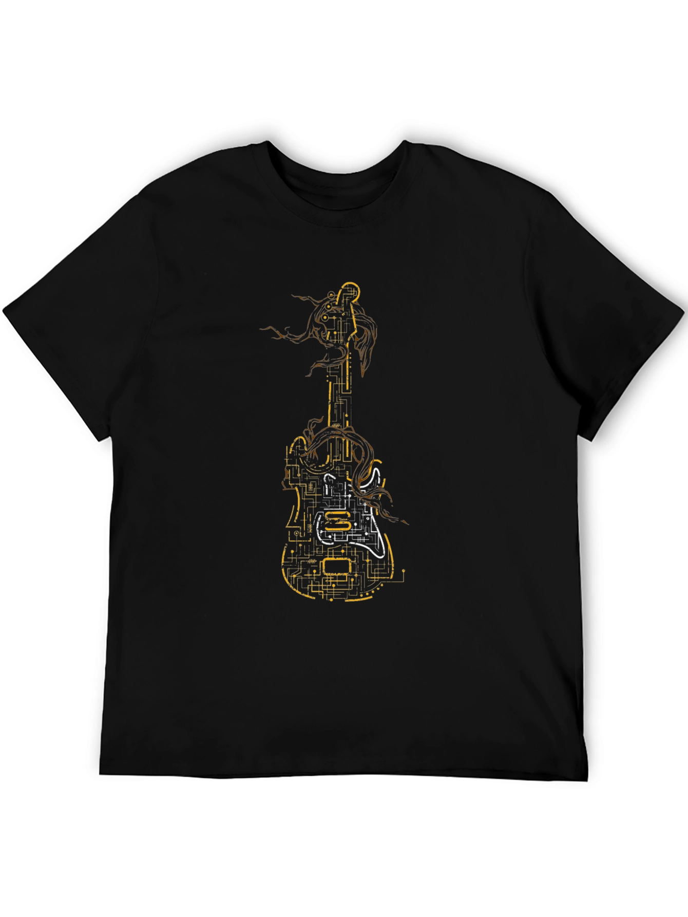 Electric Guitar Circuit Black T-Shirt