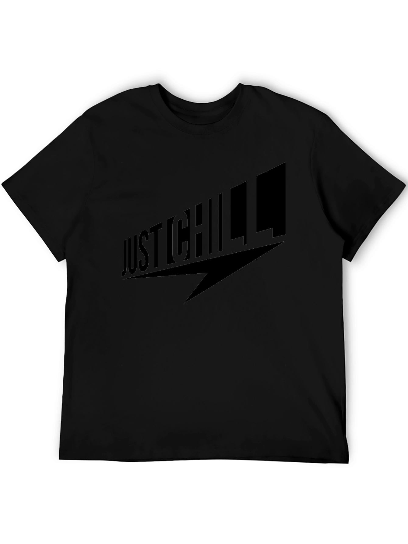 Just Chill Graphic T-Shirt - Black Casual Tee