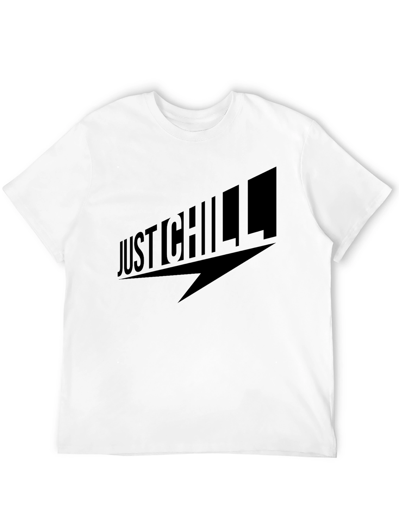 Just Chill Graphic T-Shirt - Black Casual Tee