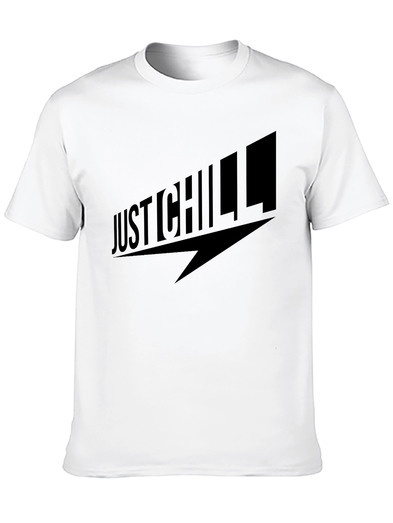 Just Chill Graphic T-Shirt - Black Casual Tee