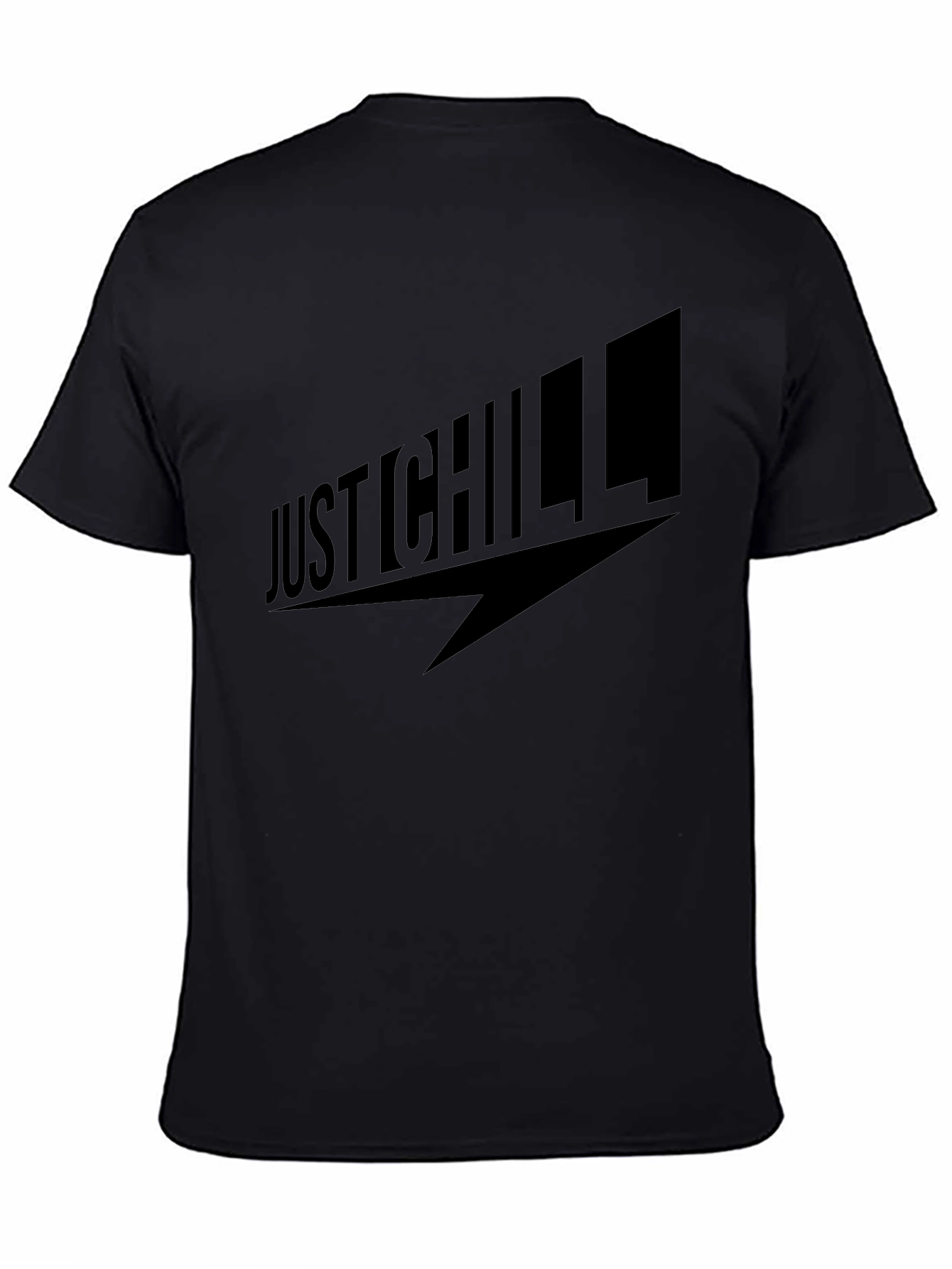 Just Chill Graphic T-Shirt - Black Casual Tee