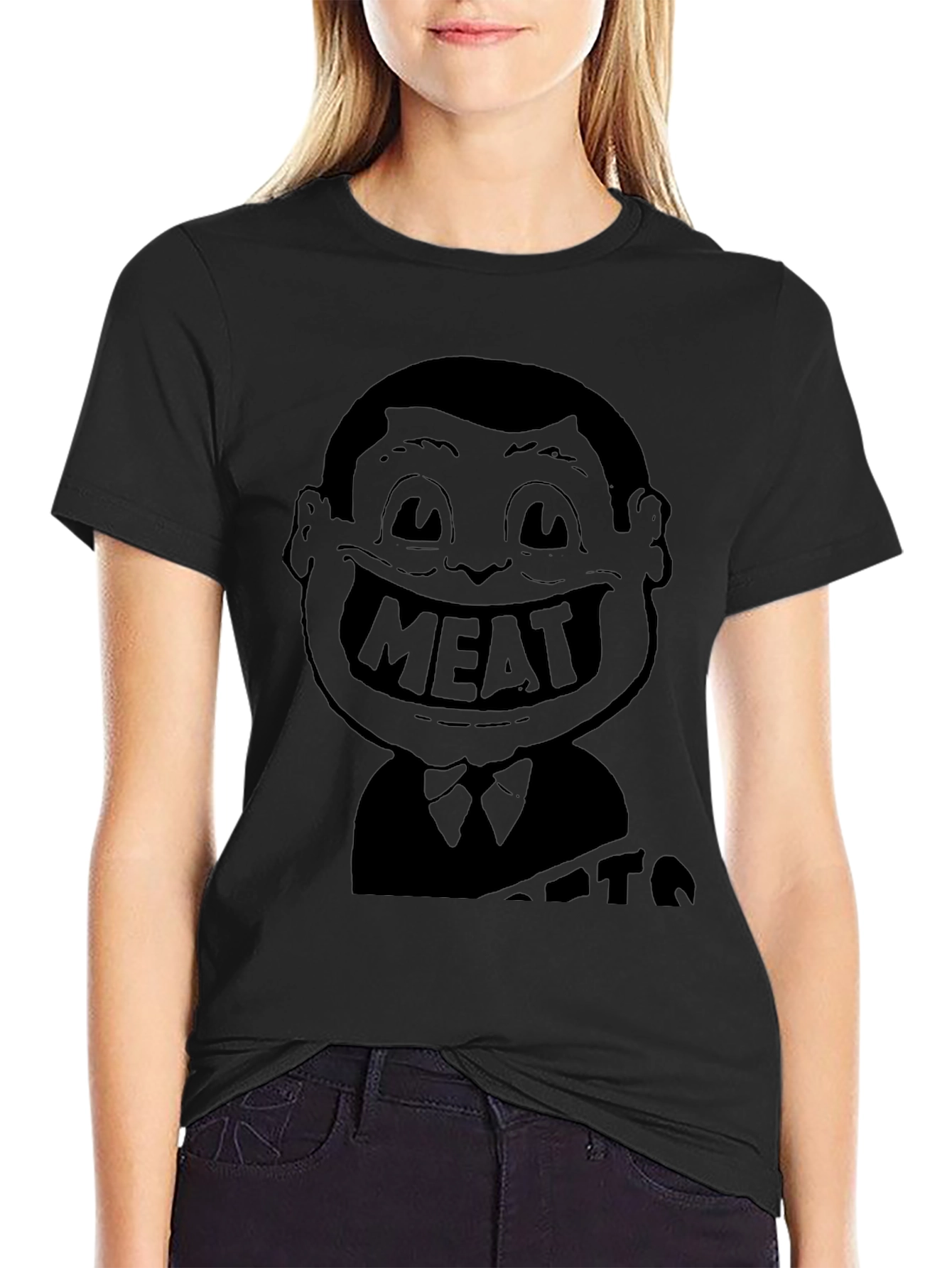 Meat Head Graphic Black T-Shirt