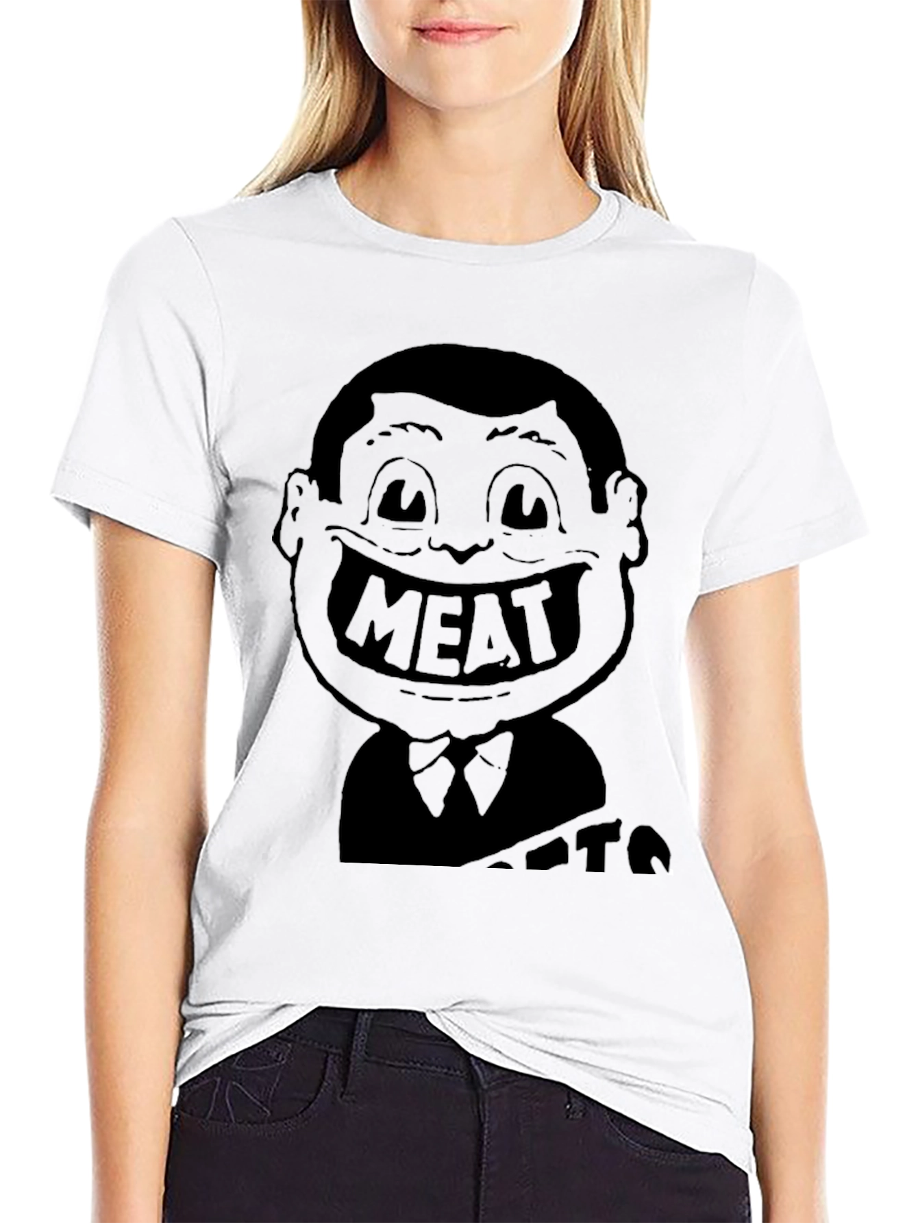 Meat Head Graphic Black T-Shirt