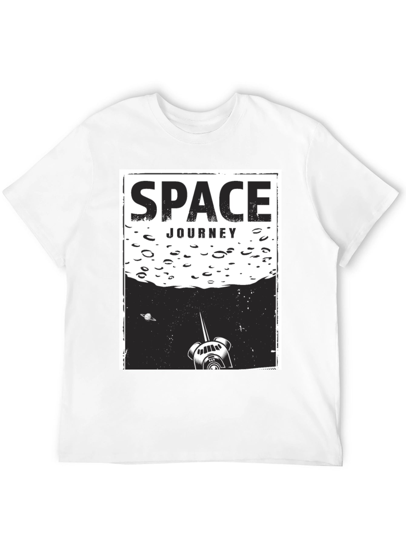 Space Journey Graphic T-Shirt - Unisex Black Tee