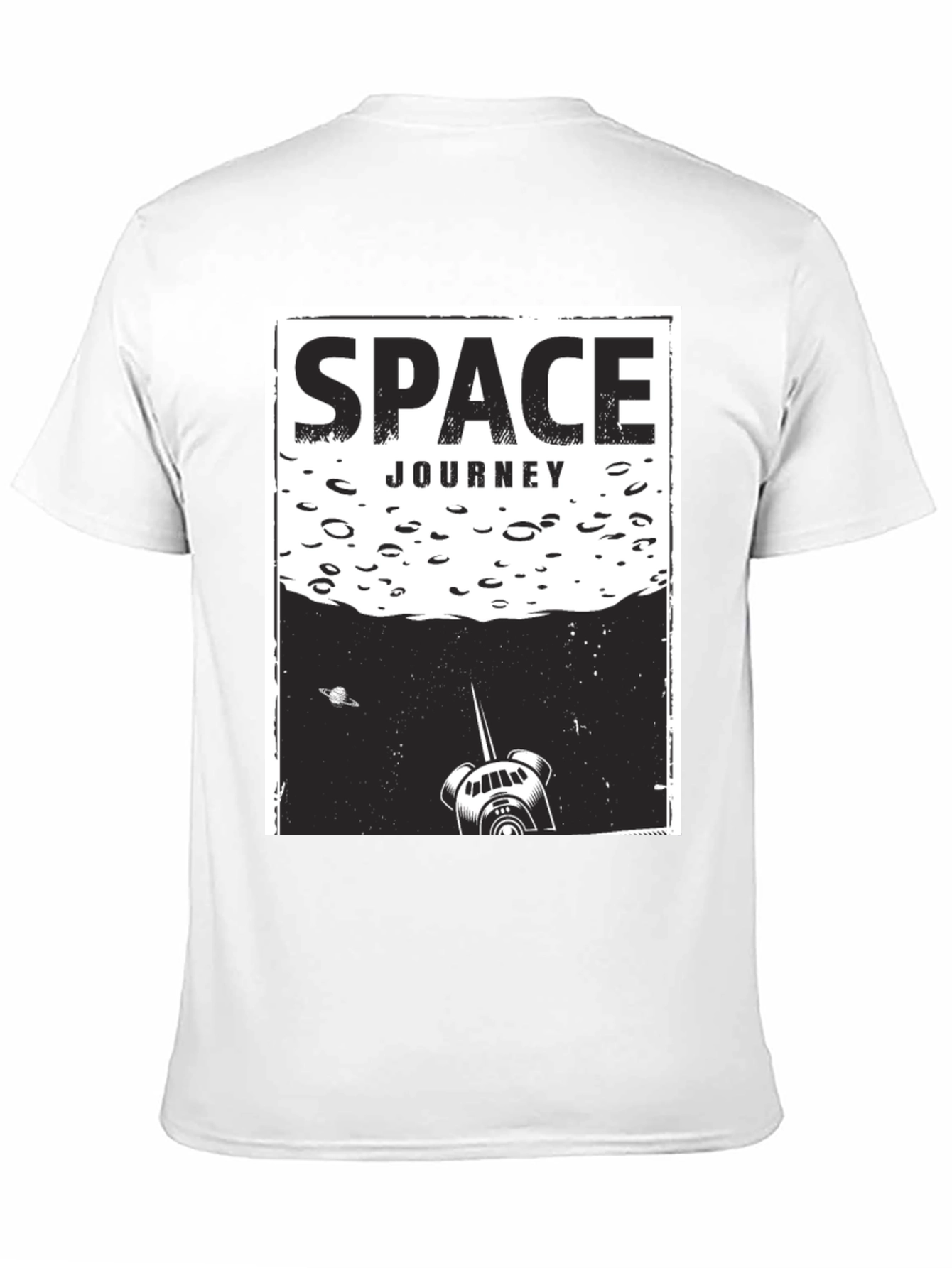 Space Journey Graphic T-Shirt - Unisex Black Tee