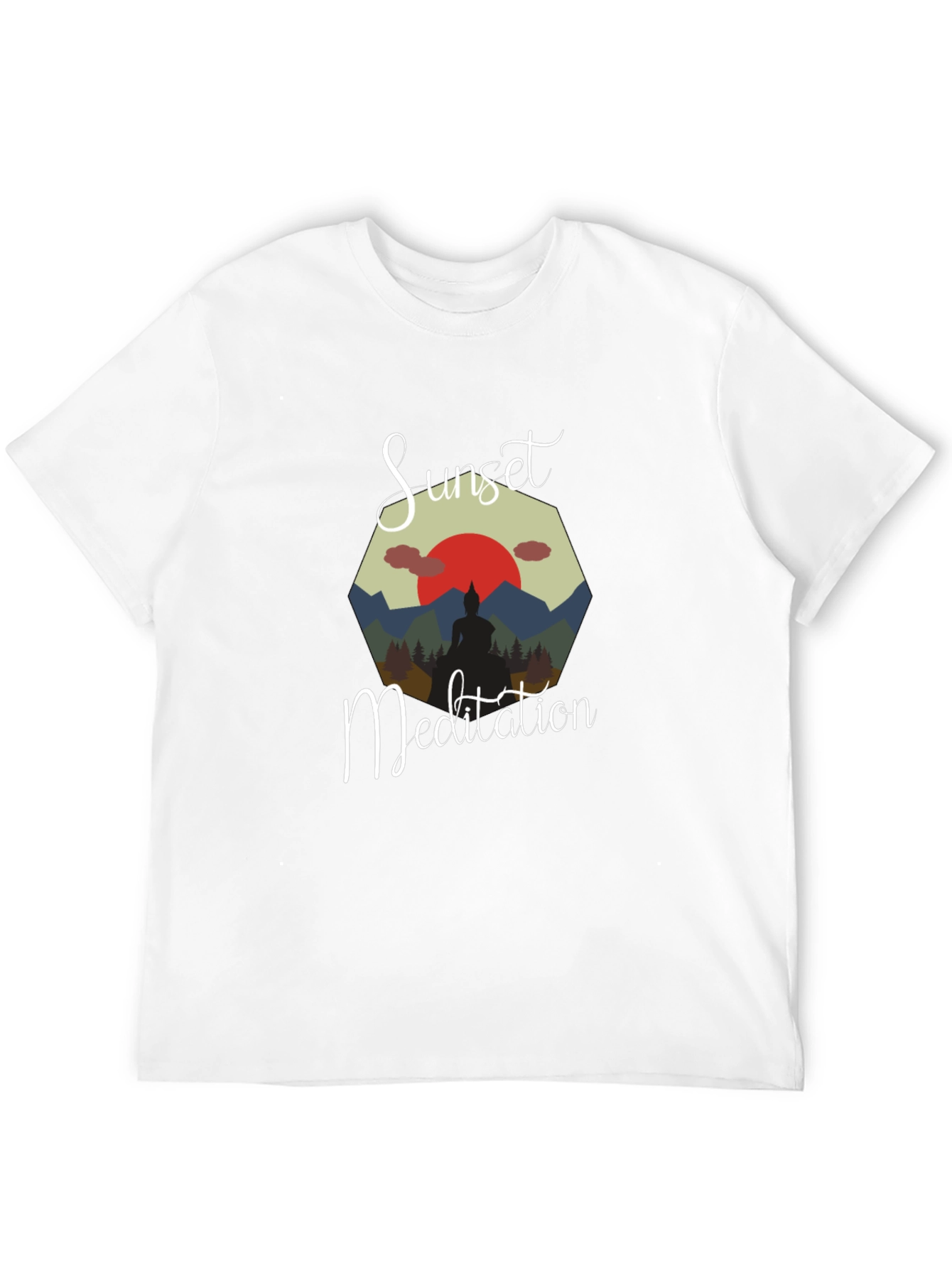 Sunset Meditation Black T-Shirt
