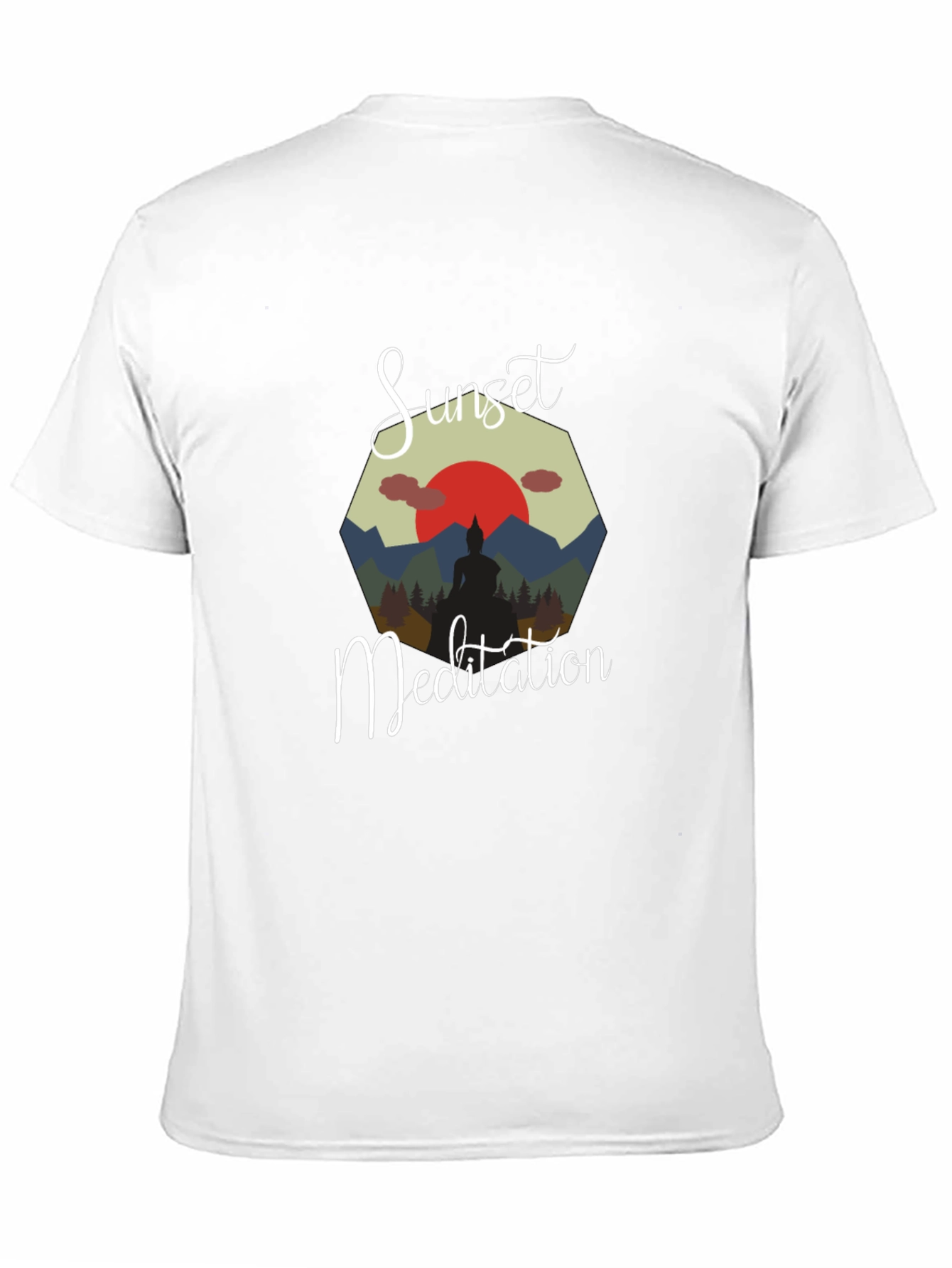 Sunset Meditation Black T-Shirt