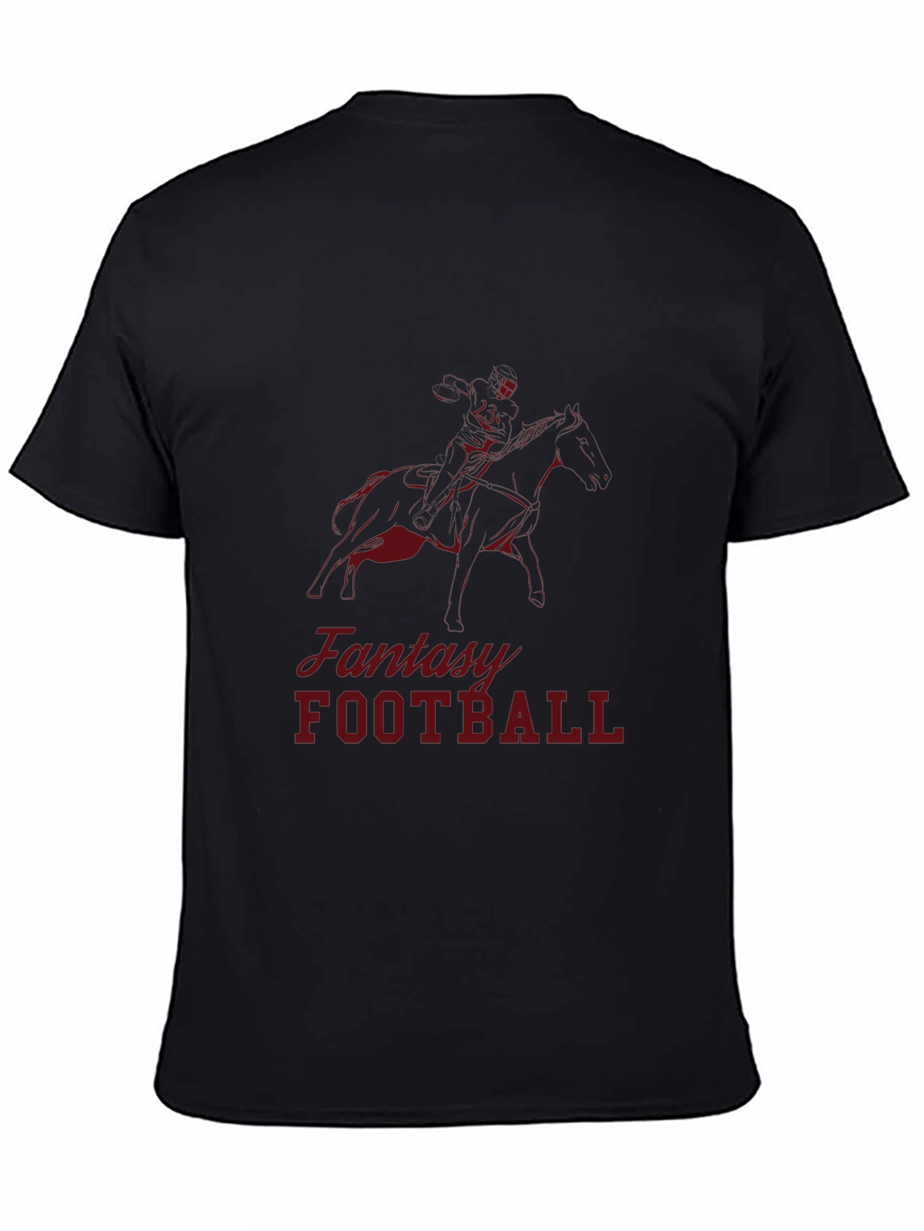 Fantasy Football Graphic Tee - Black Cotton T-Shirt