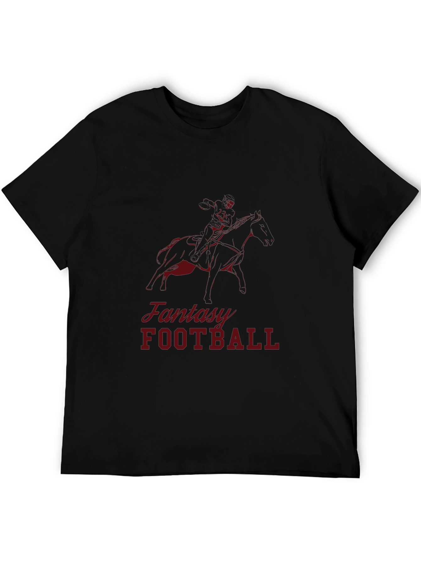 Fantasy Football Graphic Tee - Black Cotton T-Shirt