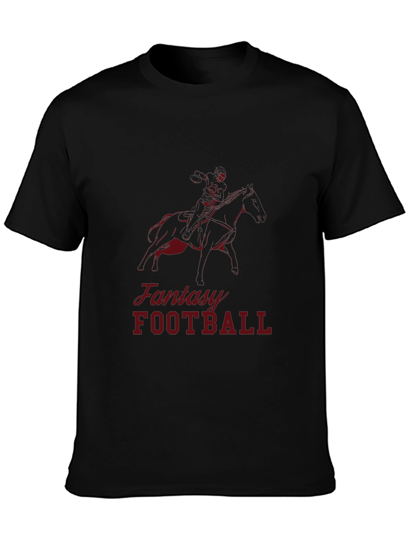 Fantasy Football Graphic Tee - Black Cotton T-Shirt