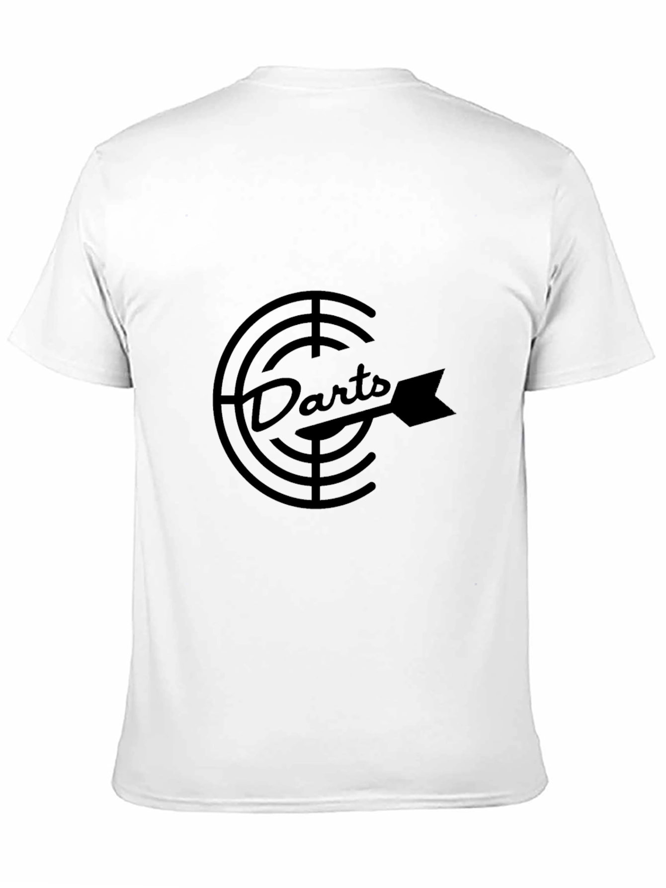Mens Black Darts Target Graphic T-Shirt