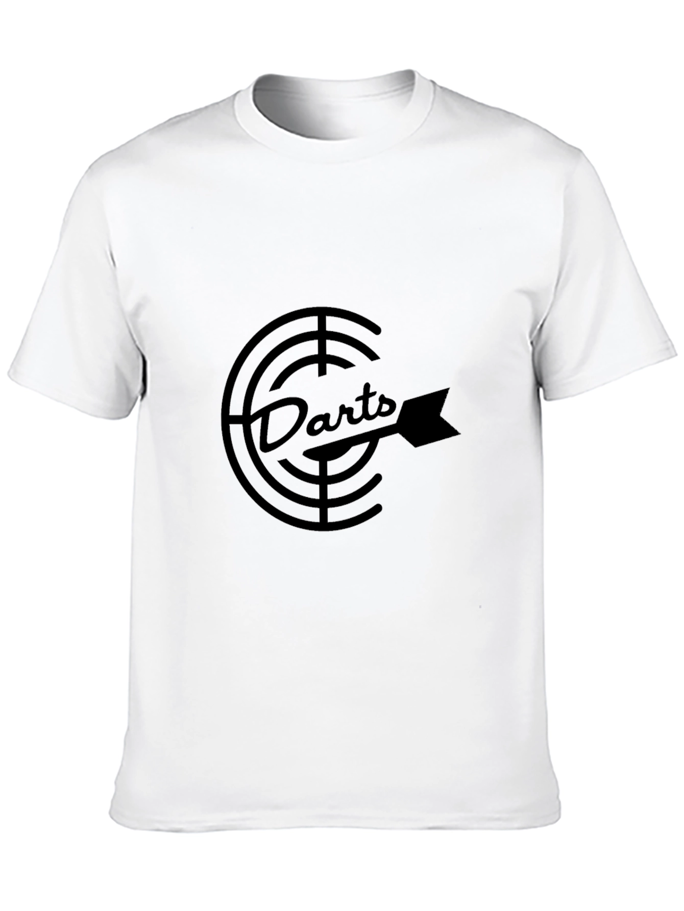 Mens Black Darts Target Graphic T-Shirt