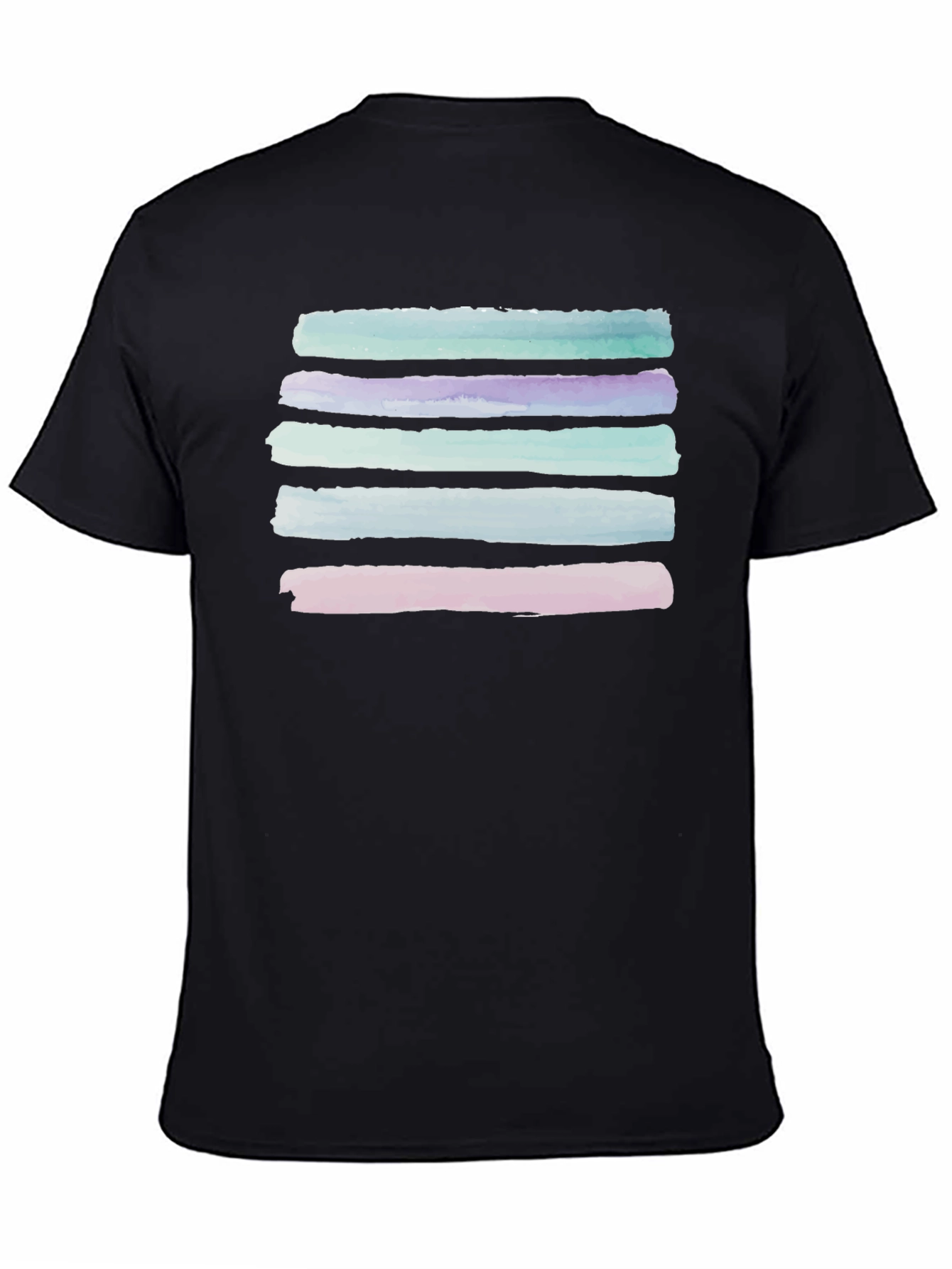 Abstract Stripe Watercolor T-Shirt