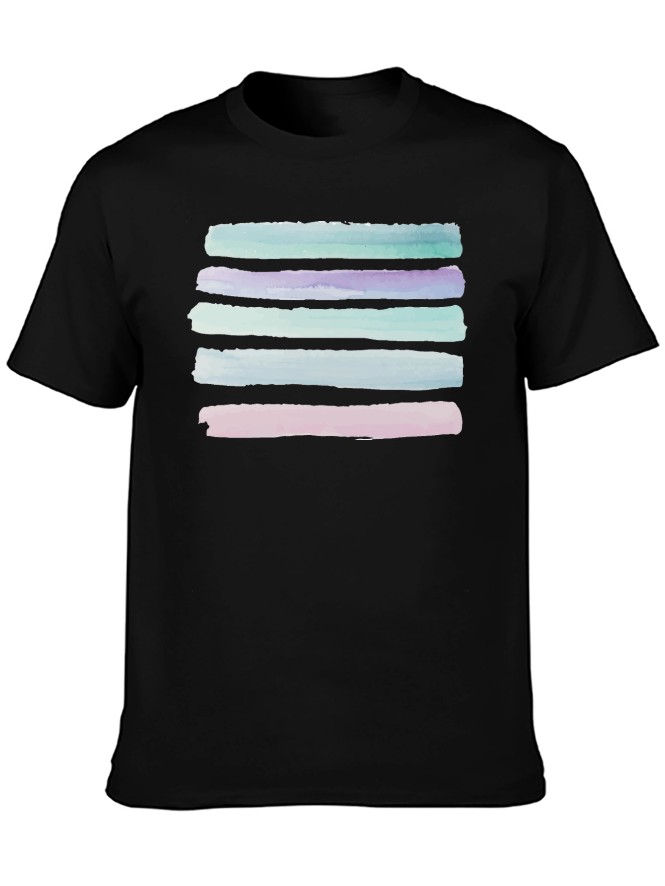 Abstract Stripe Watercolor T-Shirt