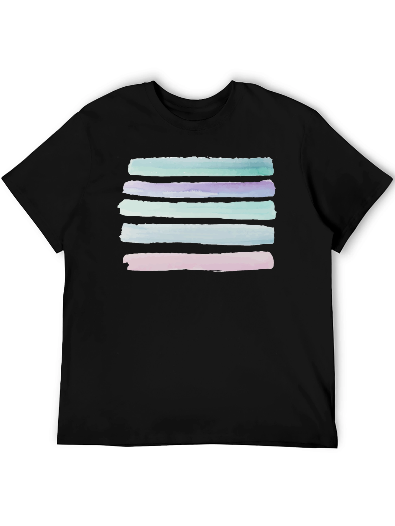 Abstract Stripe Watercolor T-Shirt