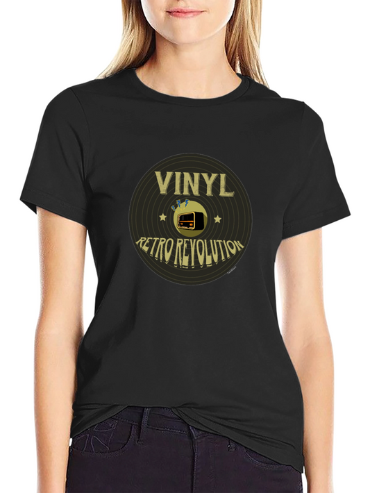 Retro Vinyl Revolution Black T-Shirt
