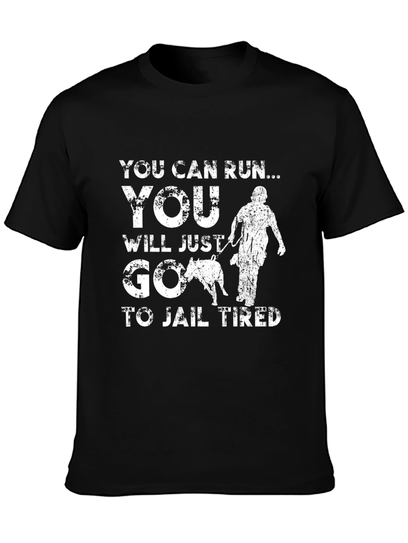 You Can Run T-Shirt Funny Police Dog K9
