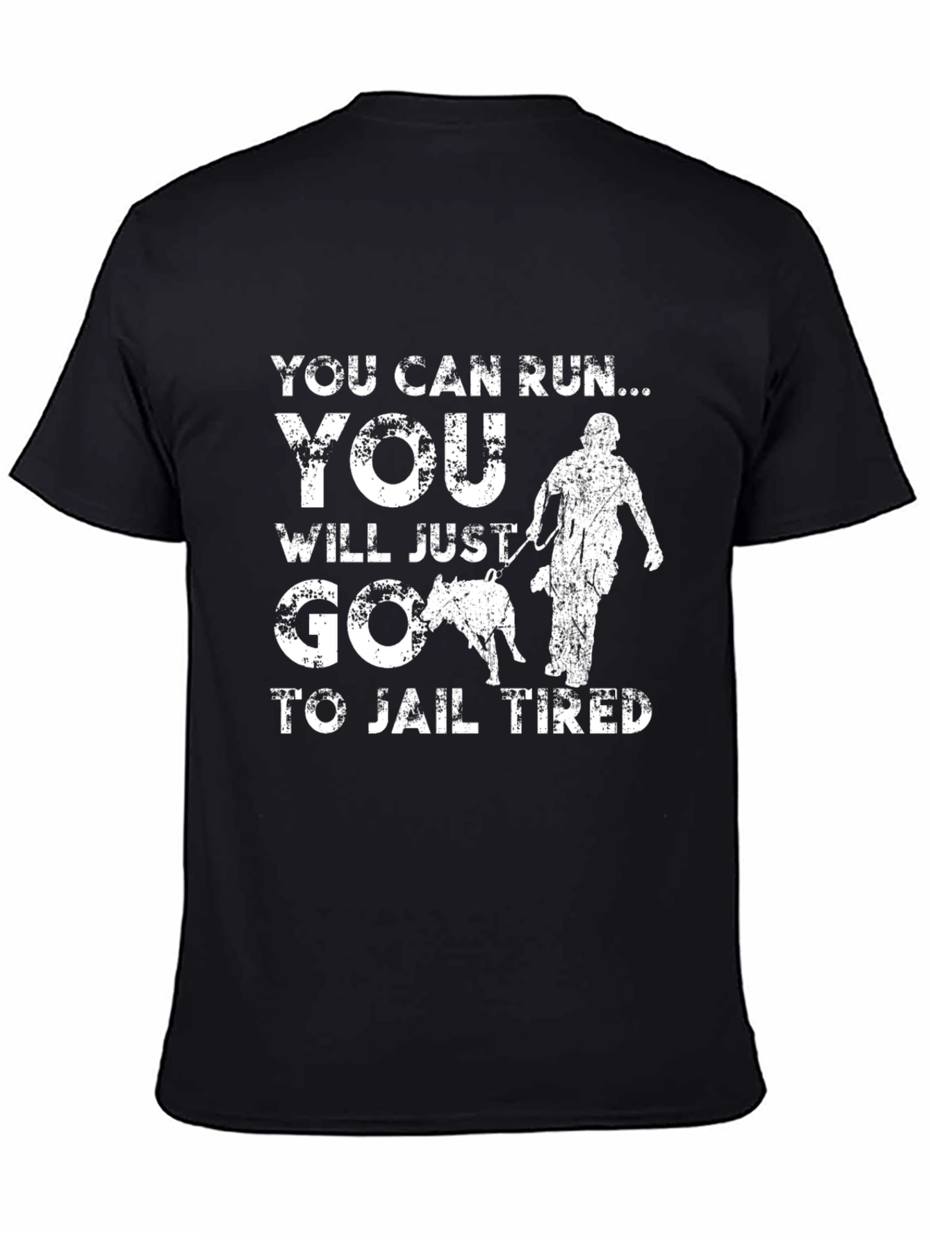 You Can Run T-Shirt Funny Police Dog K9
