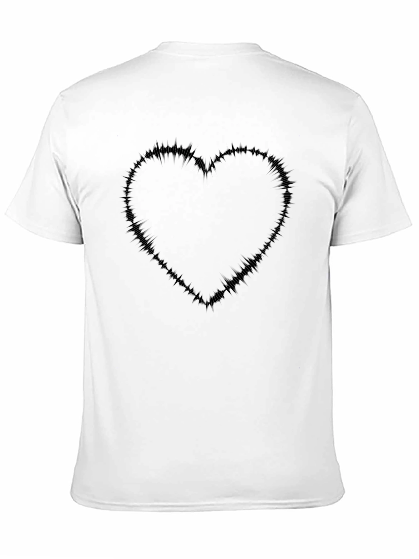 Edgy Heart Graphic Tee - Black Casual T-Shirt