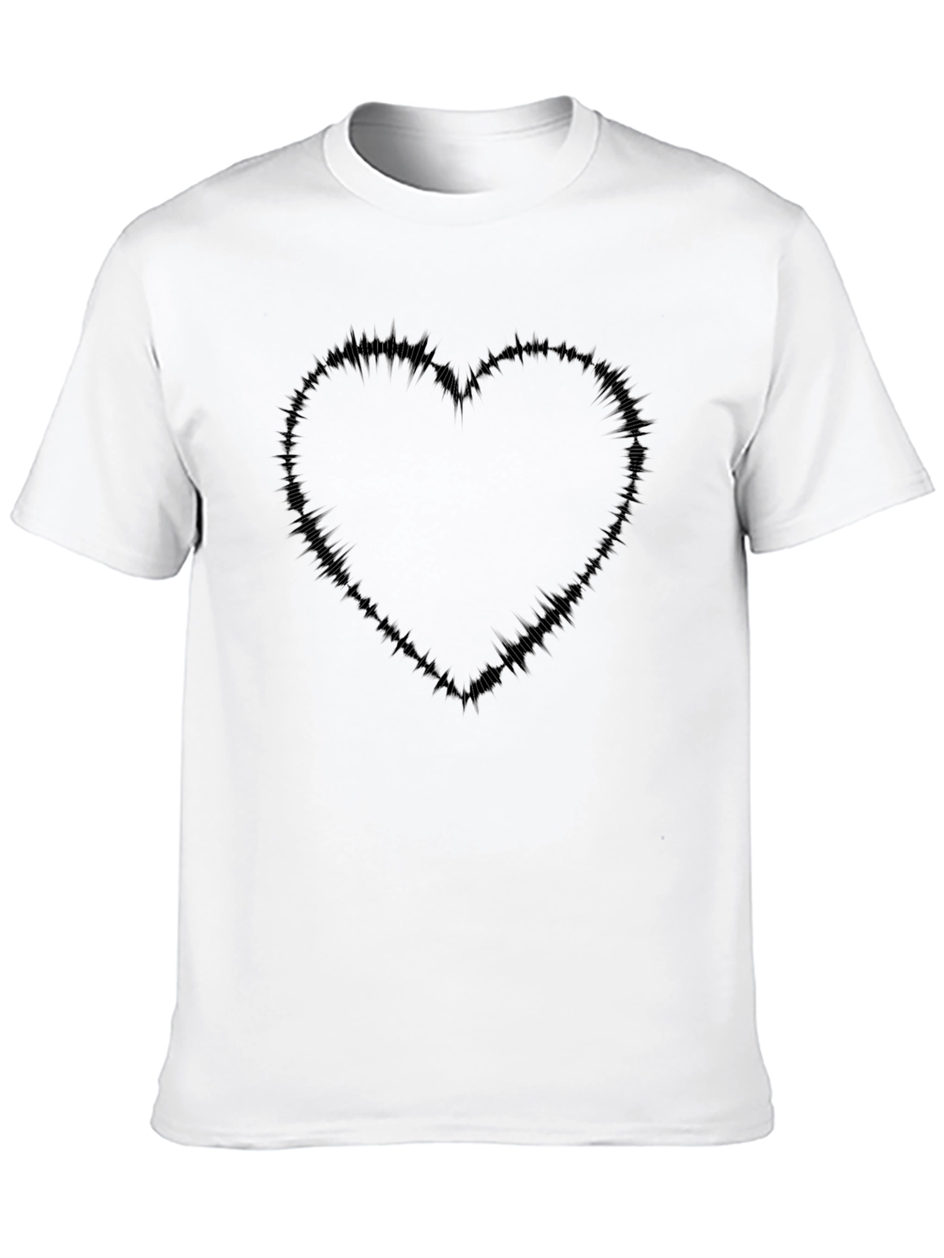 Edgy Heart Graphic Tee - Black Casual T-Shirt