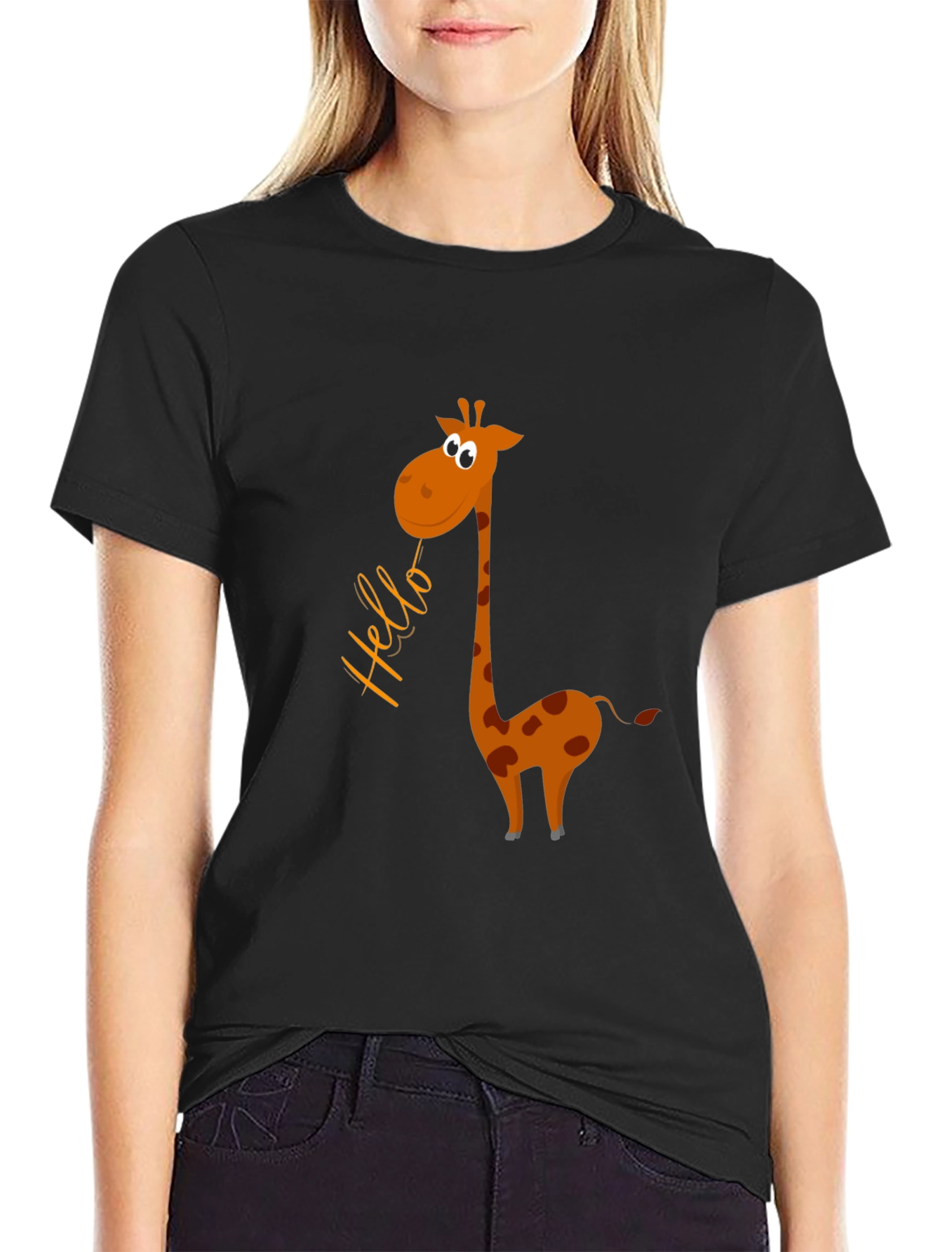 Giraffe Hello Graphic Tee