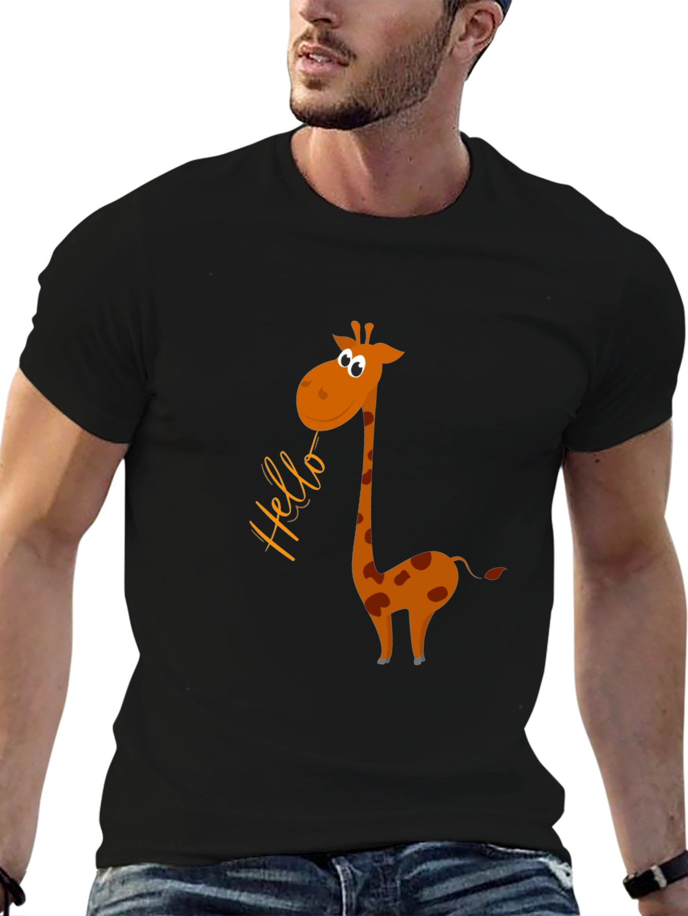 Giraffe Hello Graphic Tee
