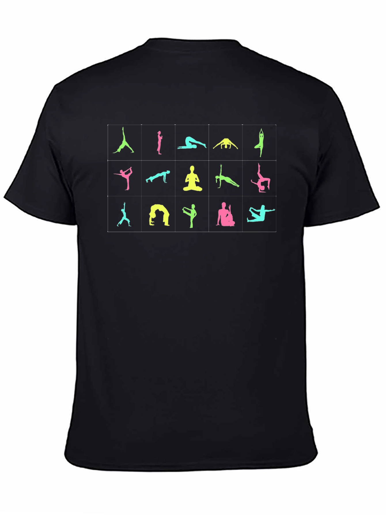 Yoga Pose Graphic Black T-Shirt