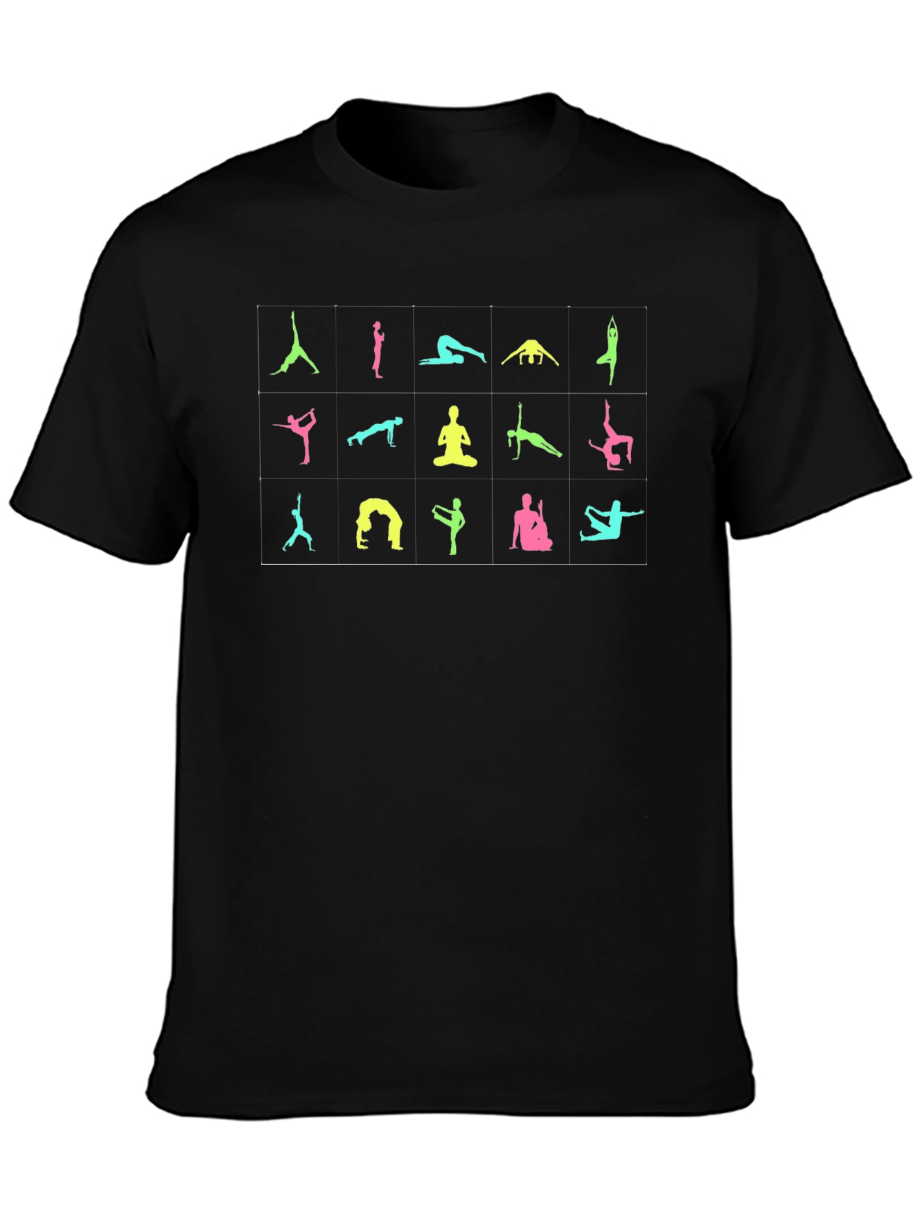 Yoga Pose Graphic Black T-Shirt