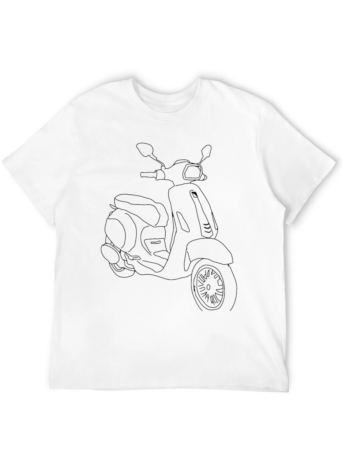Scooter Outline Black T-Shirt - Urban Style