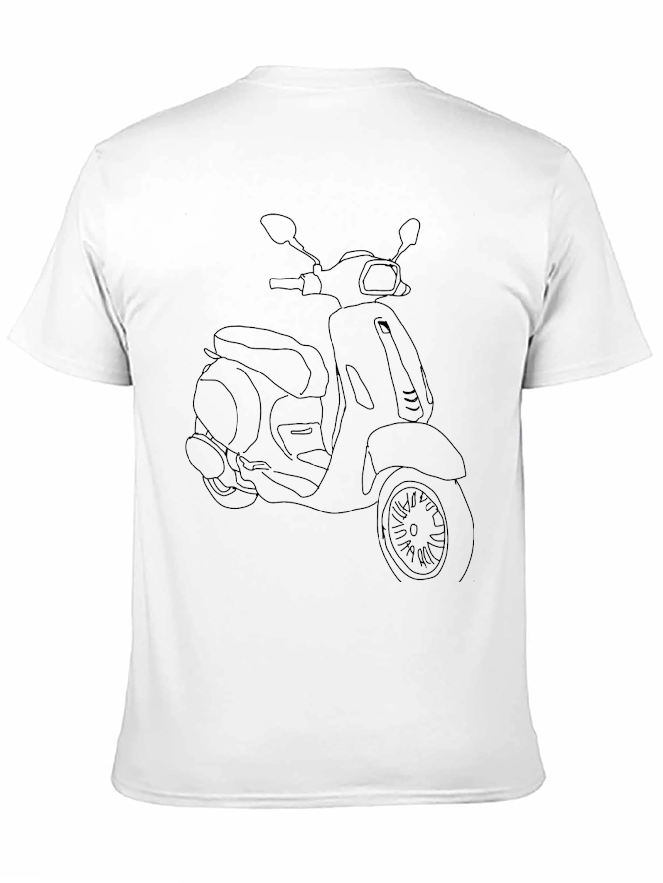 Scooter Outline Black T-Shirt - Urban Style