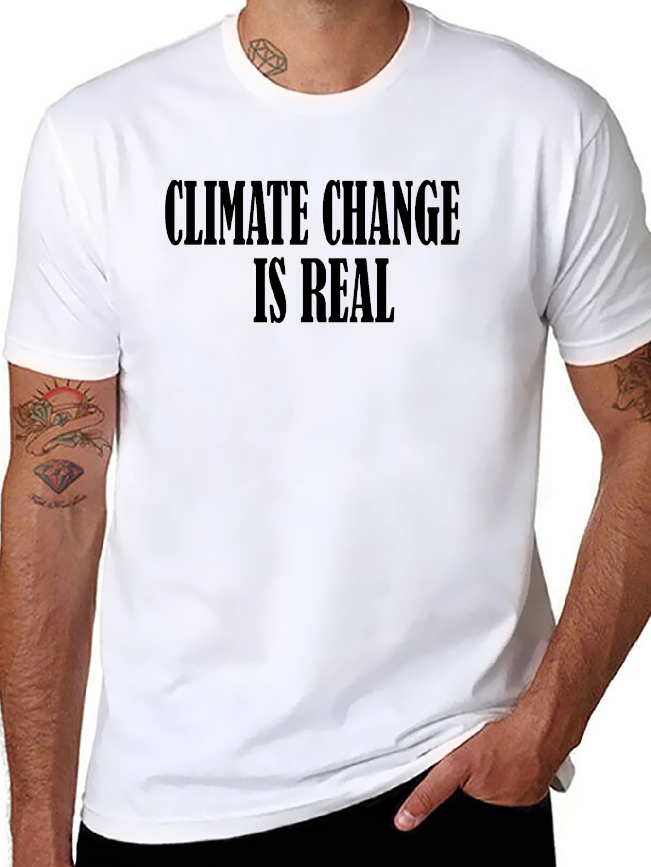 Climate Change Awareness Black T-Shirt