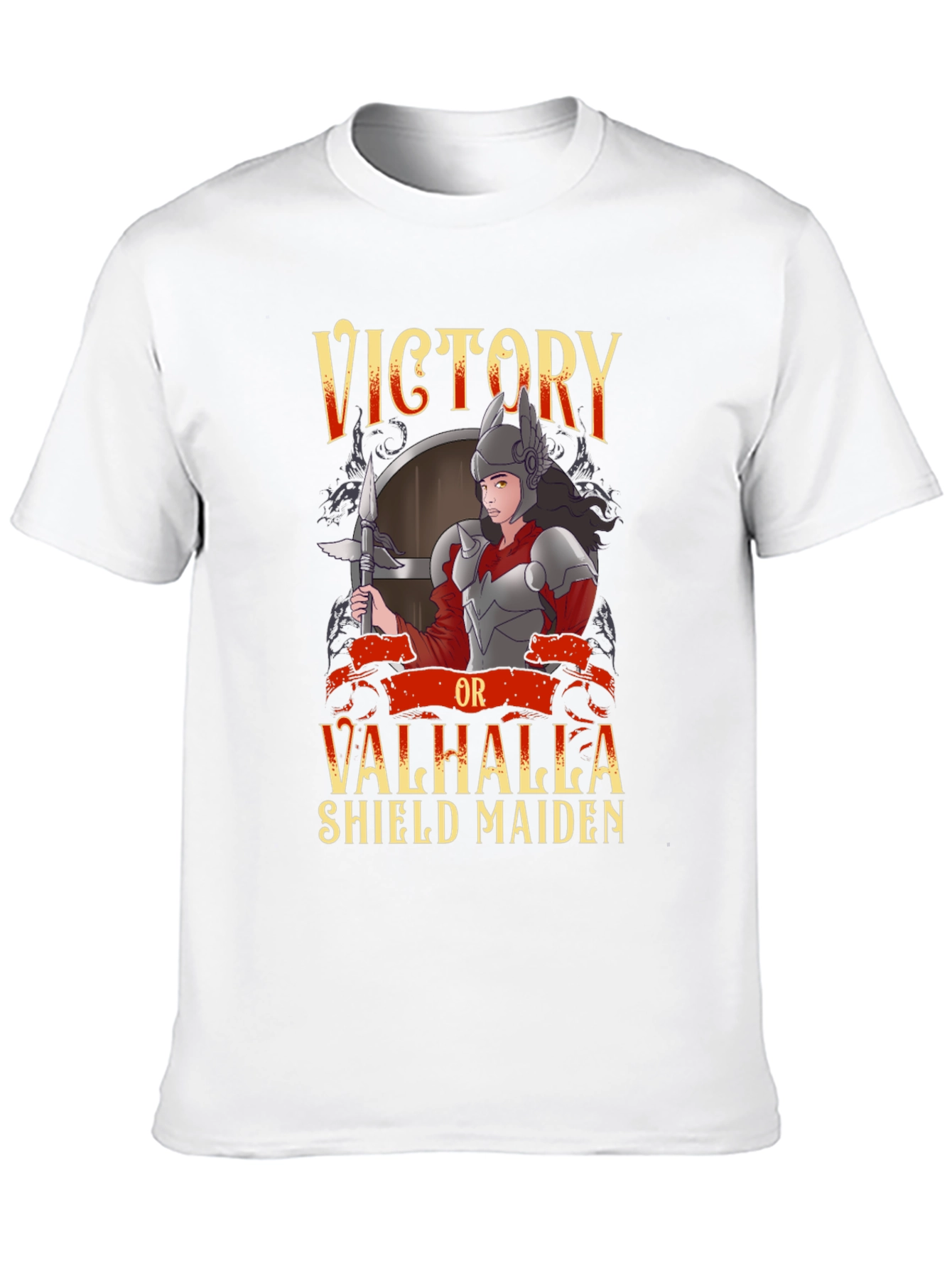Victory or Valhalla Shield Maiden Graphic T-Shirt